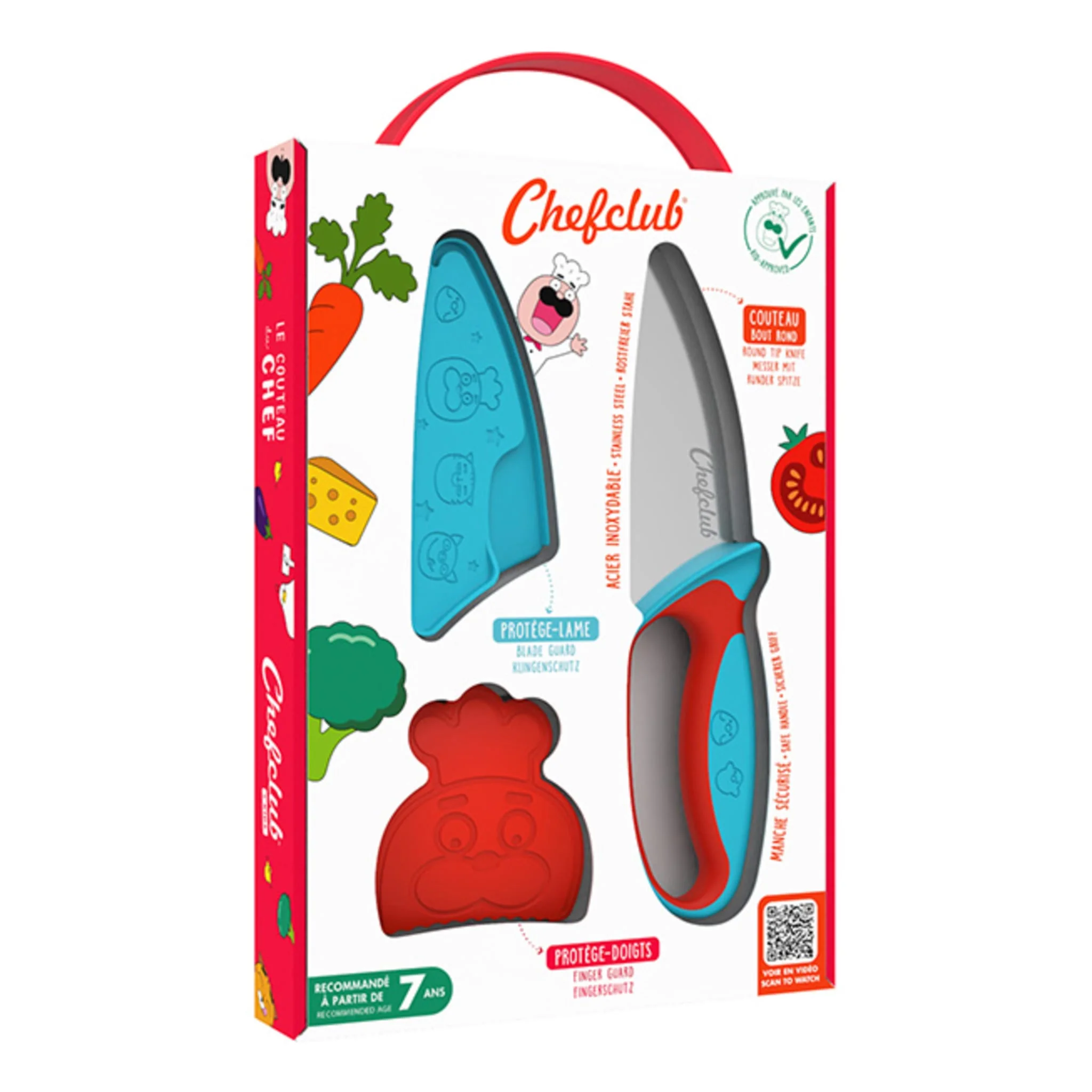 Couteau De Chef - Bleu/Rouge - Image 4