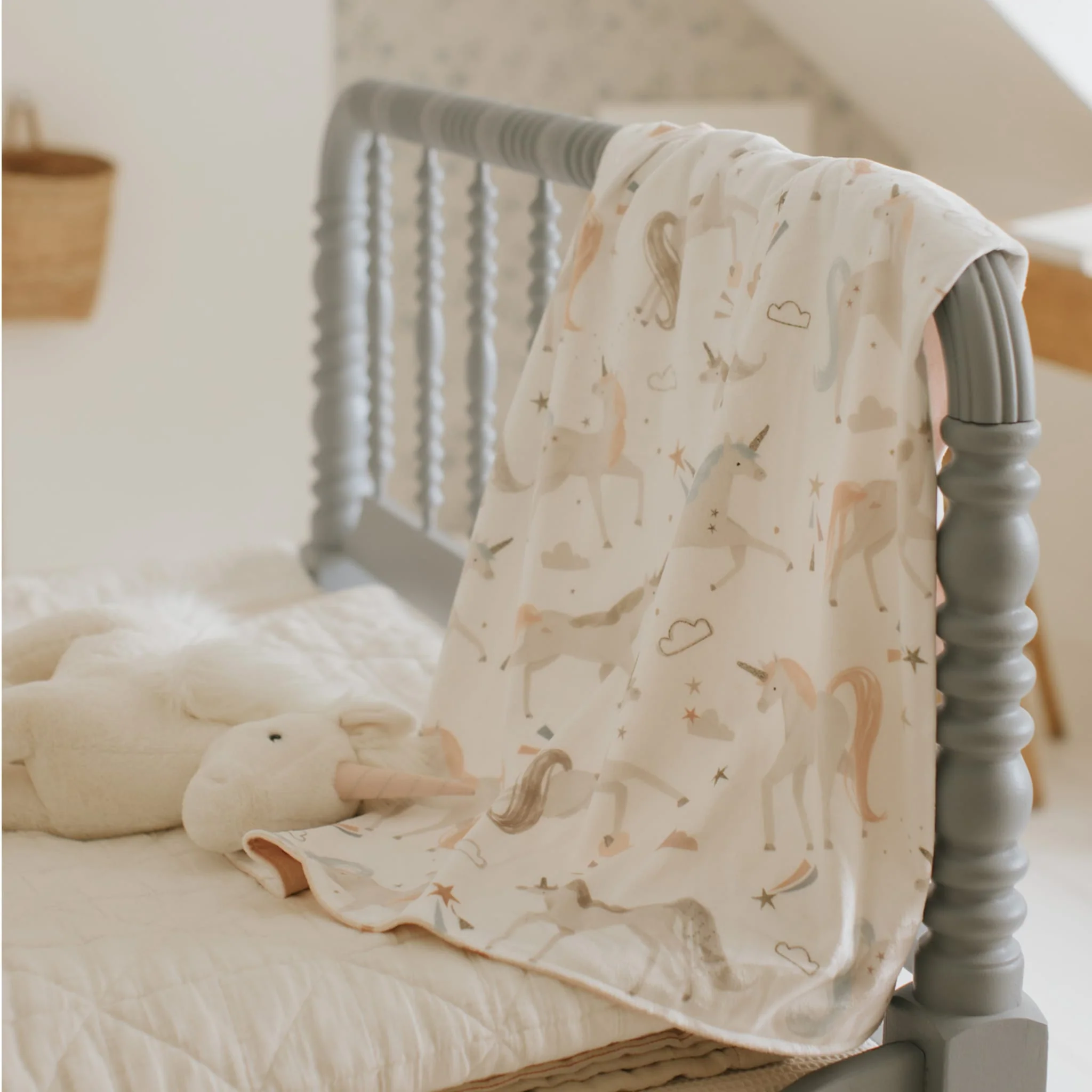 Petite Couverture Minky - Les rêves de Licornes - Image 3