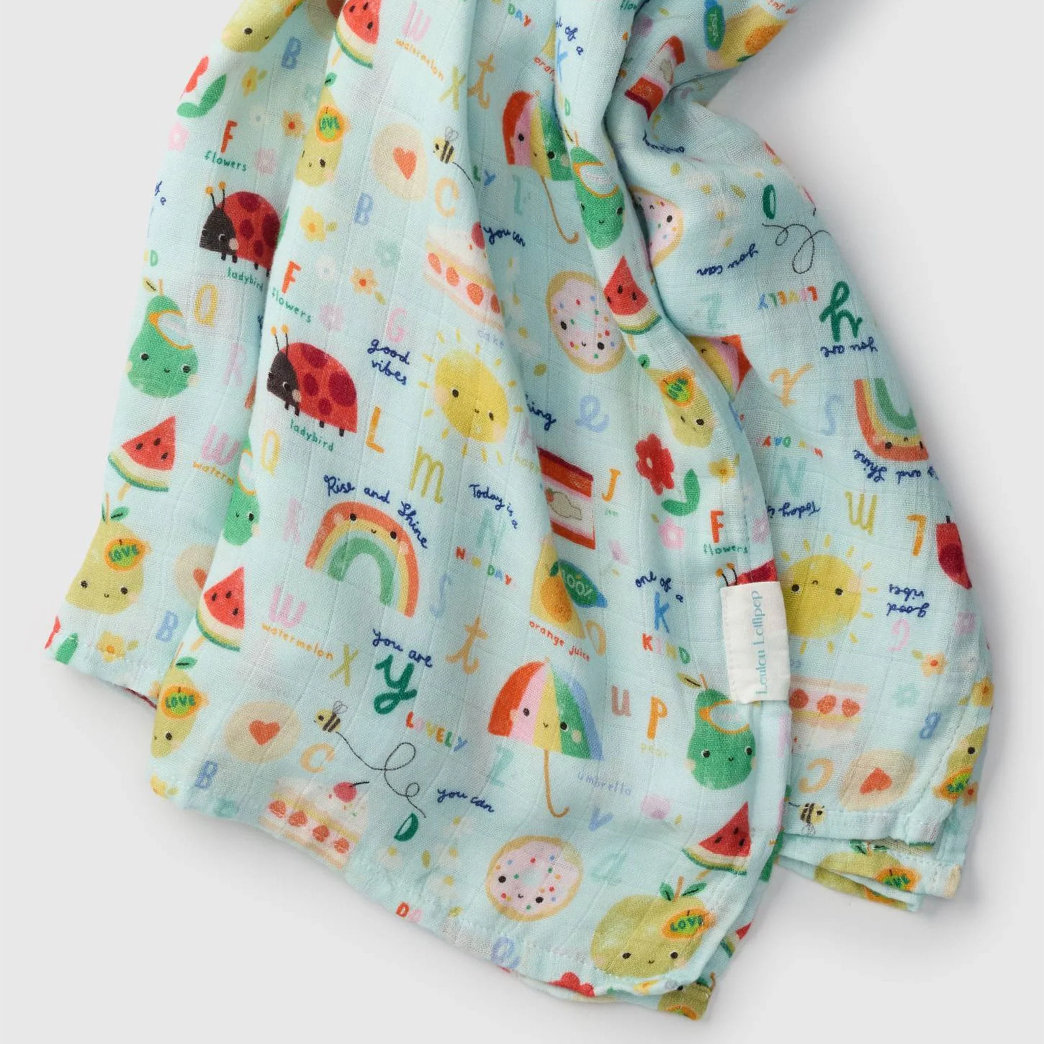 Couverture Mouseline Bambou - Alphabet Smile - Image 2
