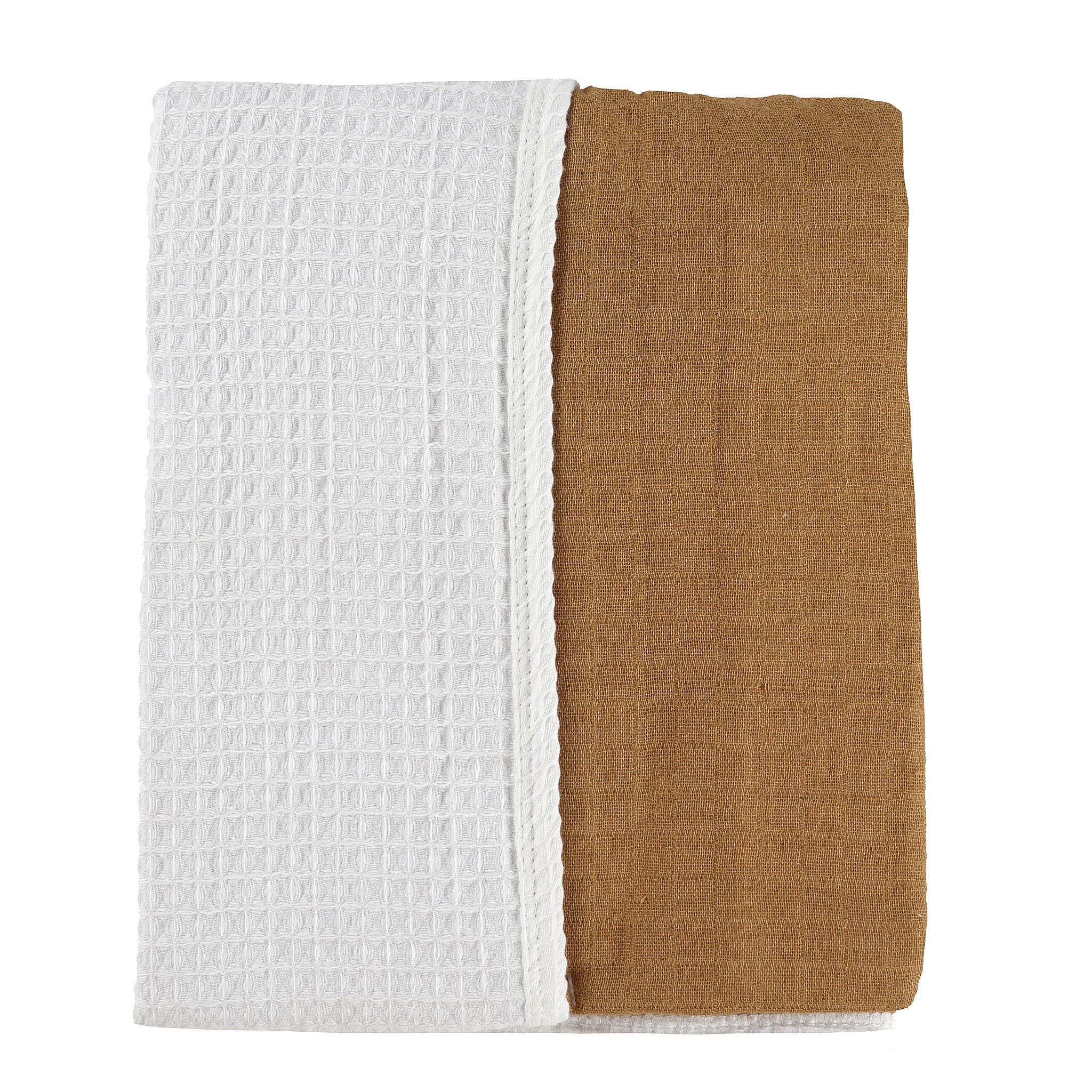 Couverture Mousseline Gaufré - Uni Brun - Image 3