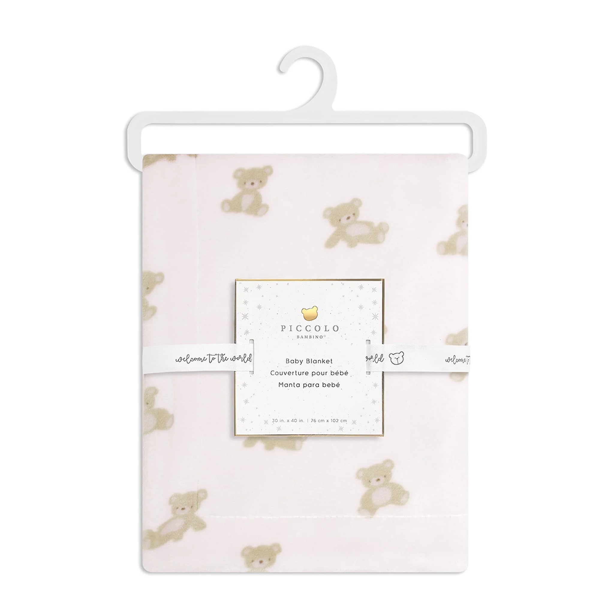 Couverture en Peluche - Ours Rose