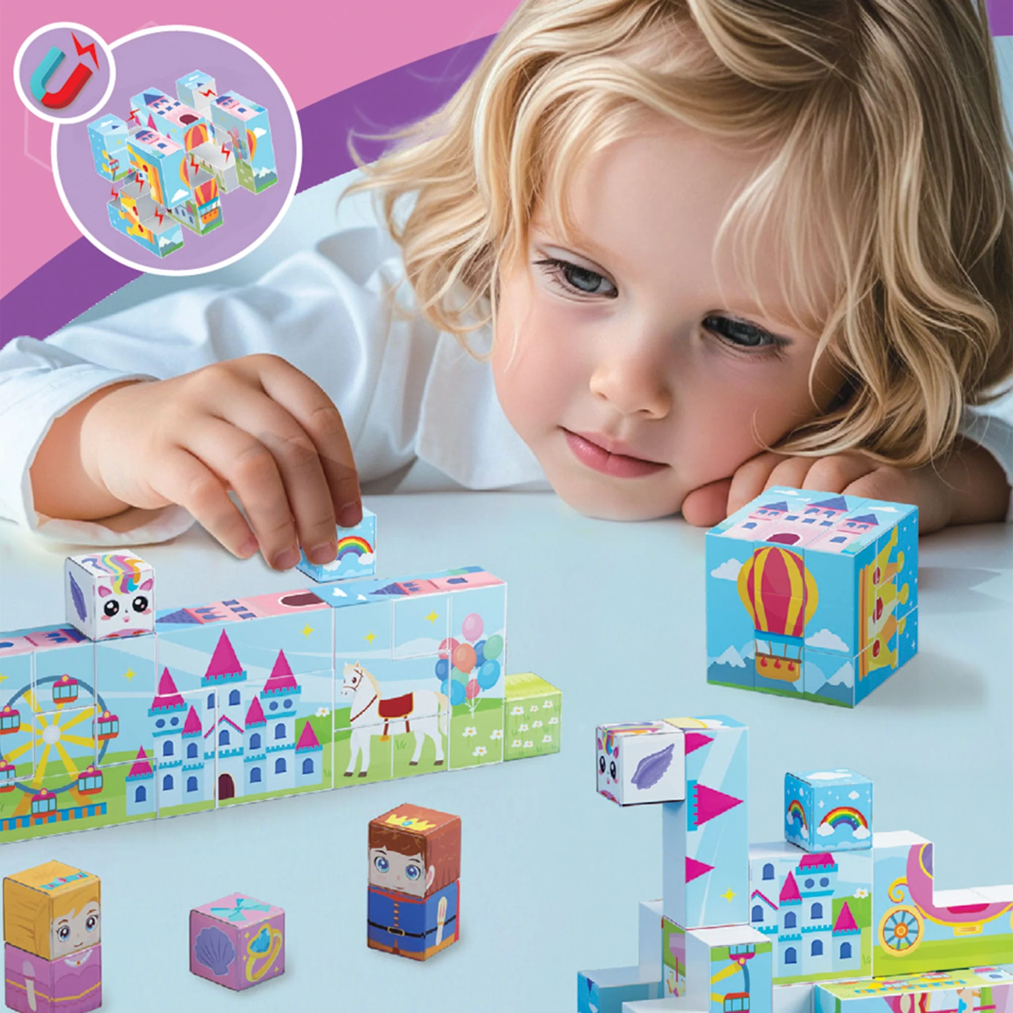 Cubes Magnétiques - Princesse - Image 2