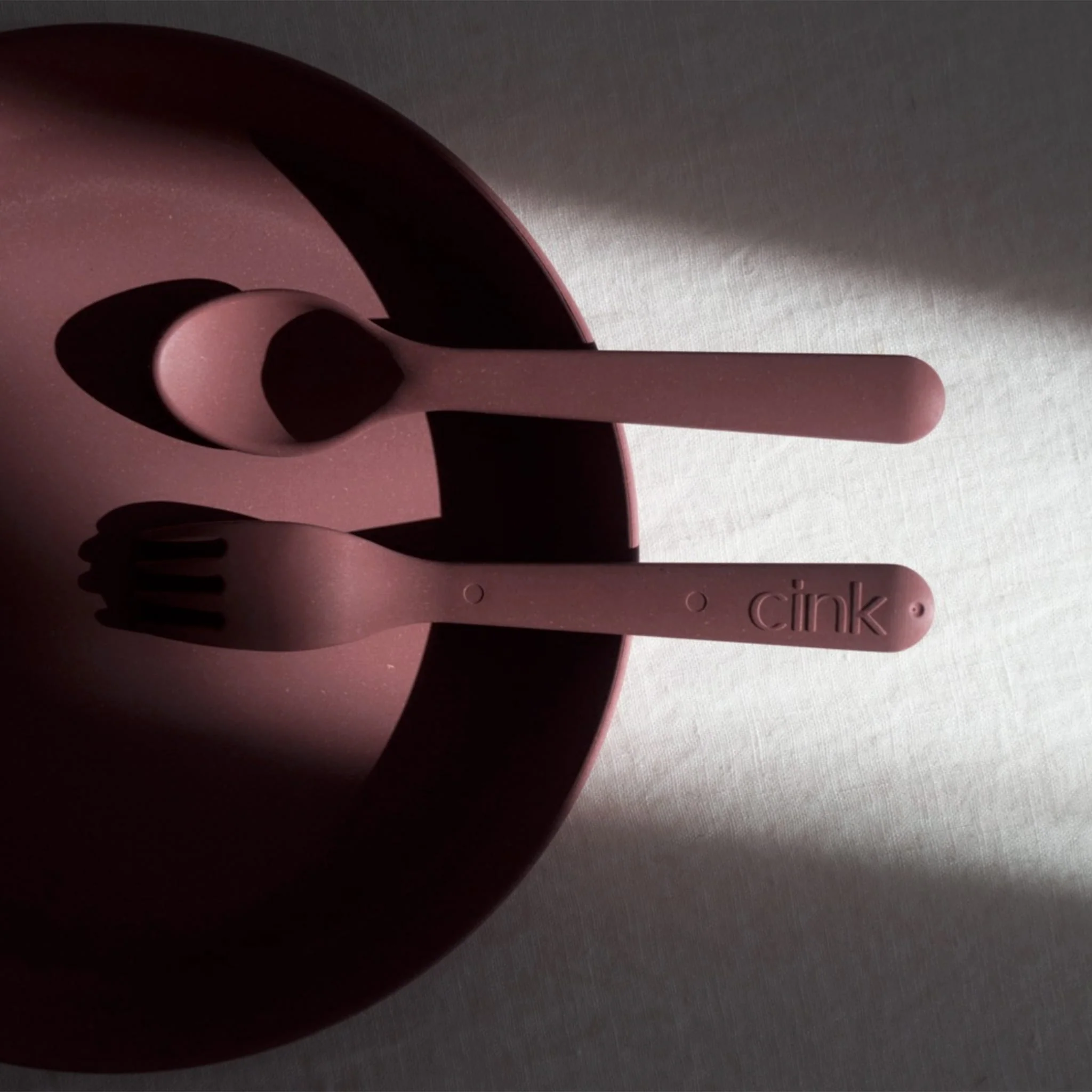 Cuillère et Fourchette en Bambou - Beet - Image 2