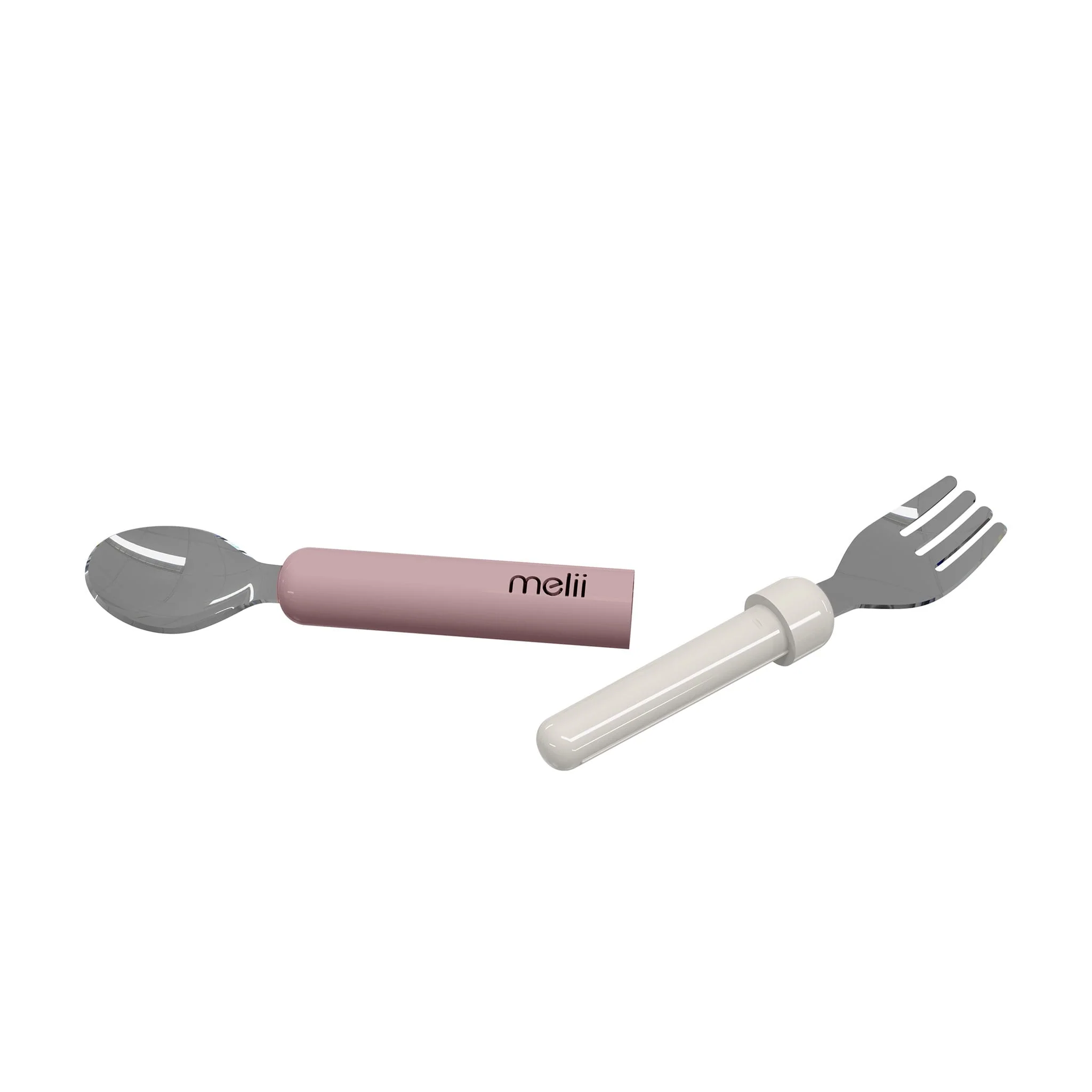 Ustensiles pour Lunch - Cuillère/Fourchette Rose - Image 3
