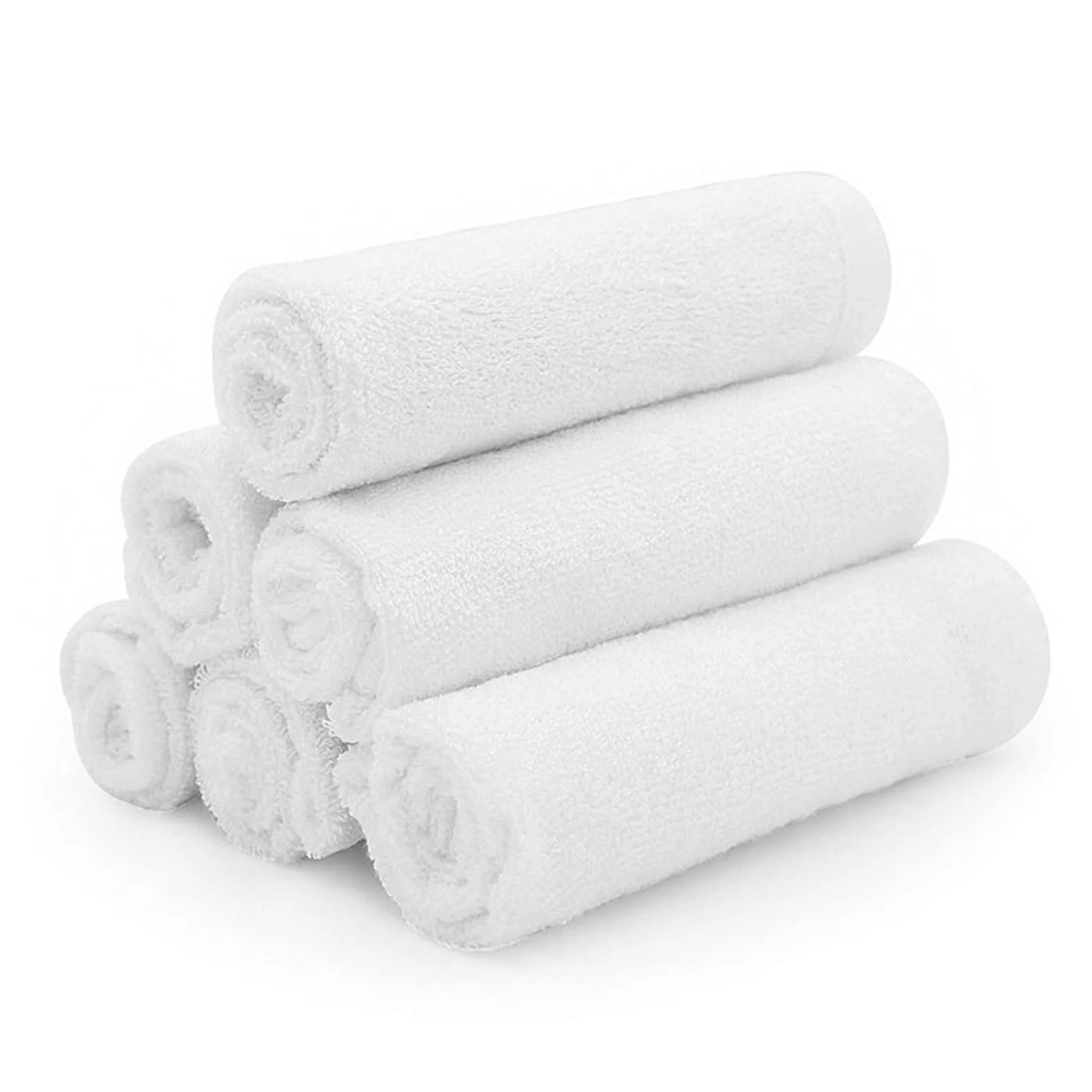 Débarbouillettes Bambou (6) - Blanc