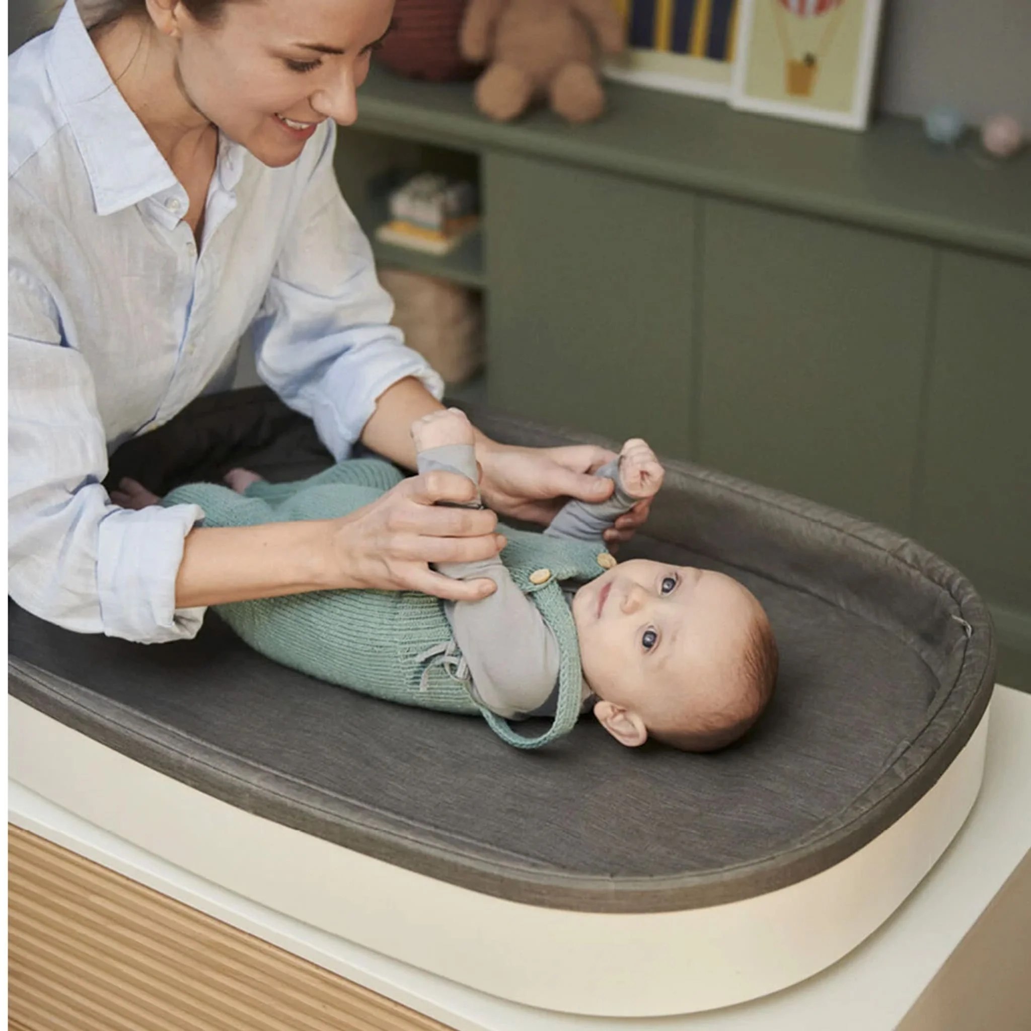 Matelas à Langer Stokke® Sleepi™ - Blanc / Gris - Image 5