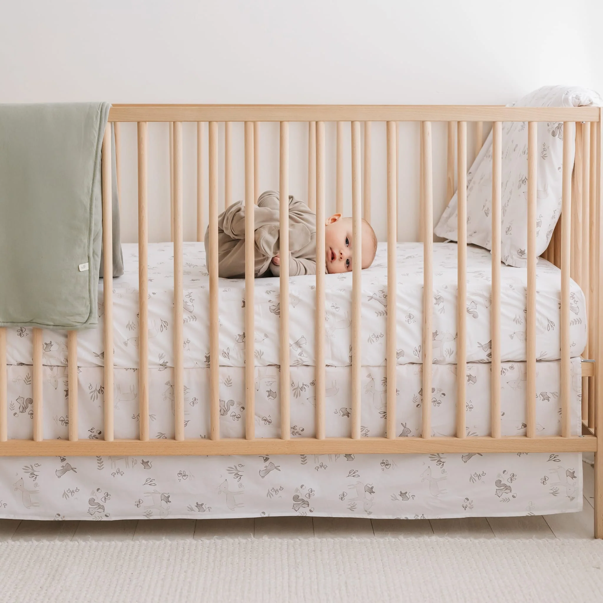 Drap Contour pour Lit de Bébé - Forêt - Image 2