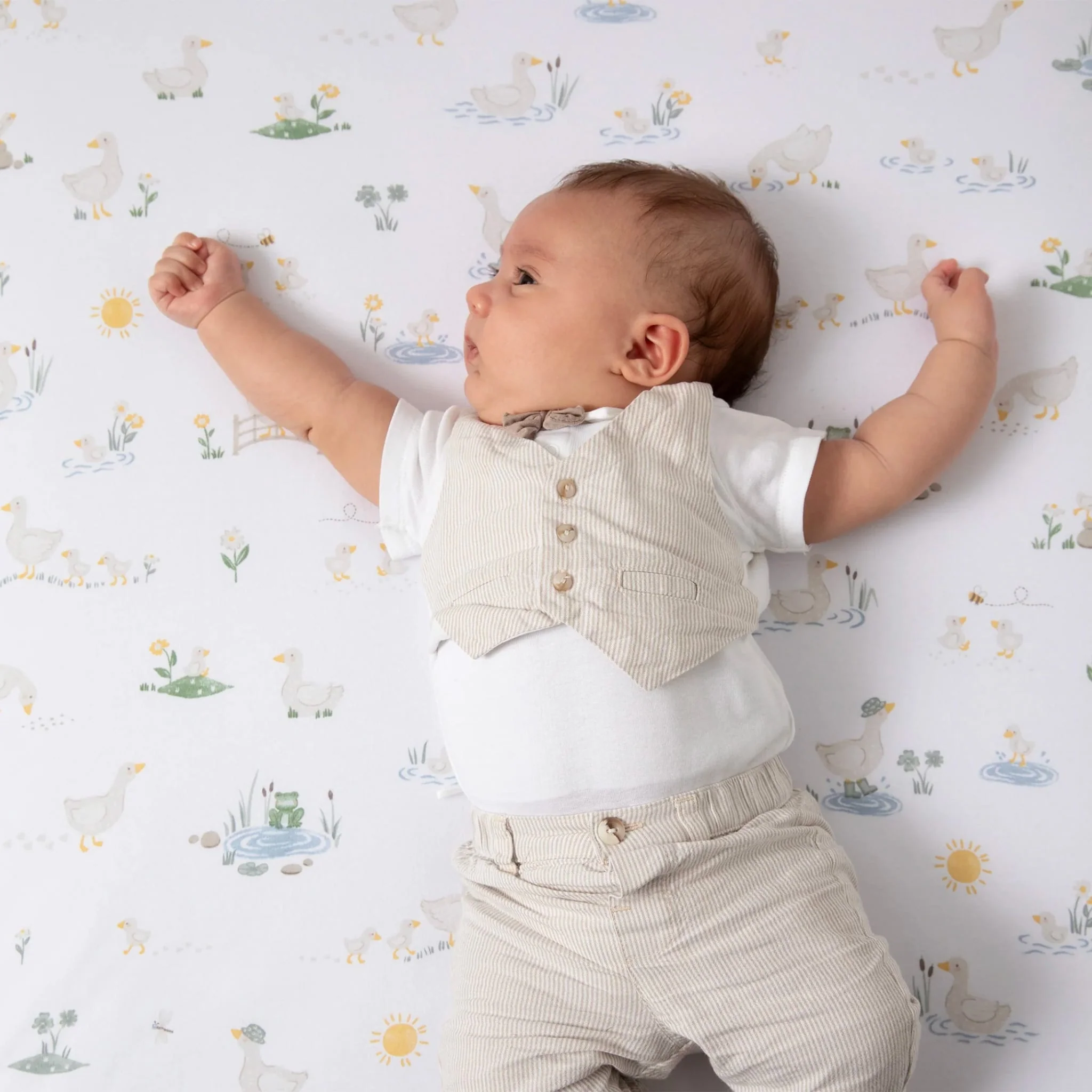 Drap Contour pour lit de Bébé - Petites Oies - Image 2