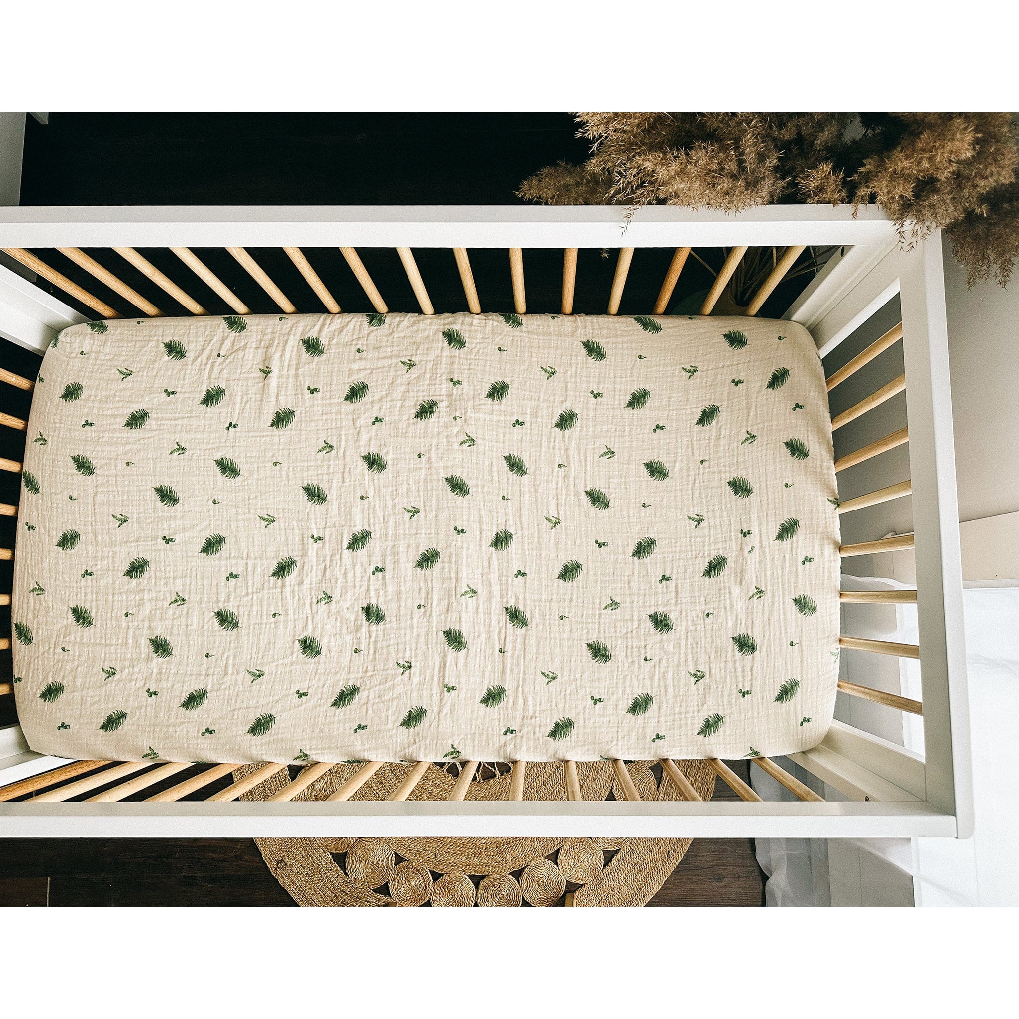Drap Contour Couchette de Bébé - Fougère - Image 8