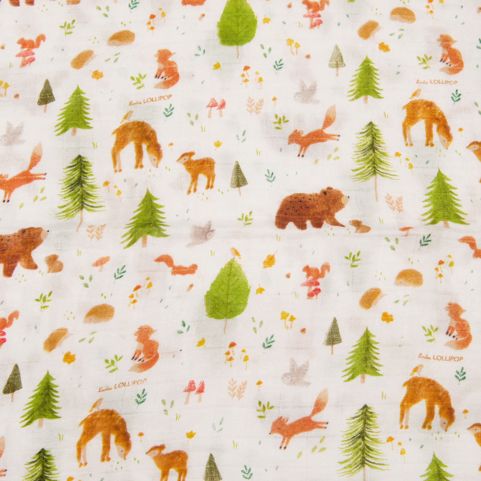 Drap Contour pour Lit de Bébé - Mousseline Bambou Amis de la Forêt - Image 4