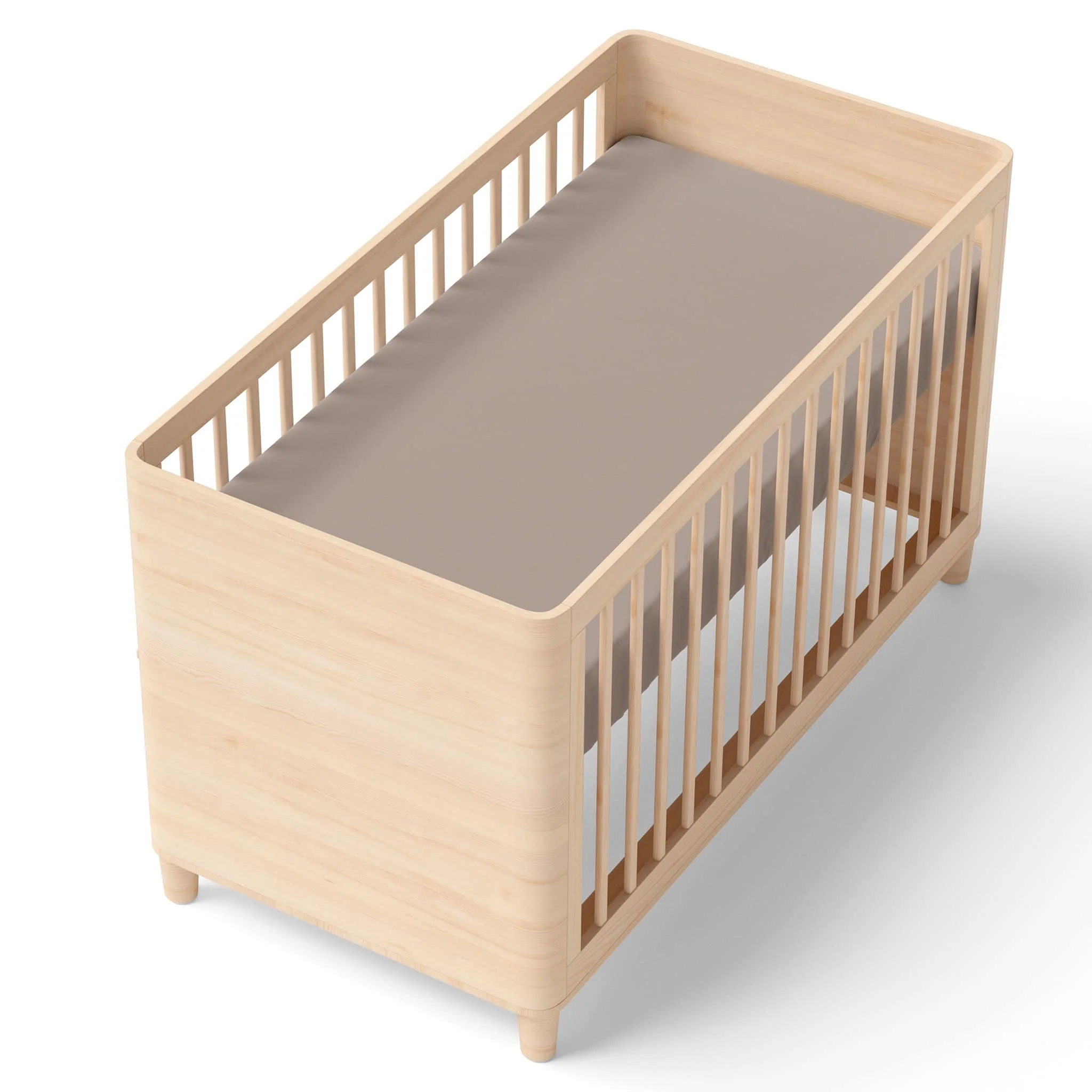 Drap Contour pour Lit de Bébé - Uni Beige - Image 2