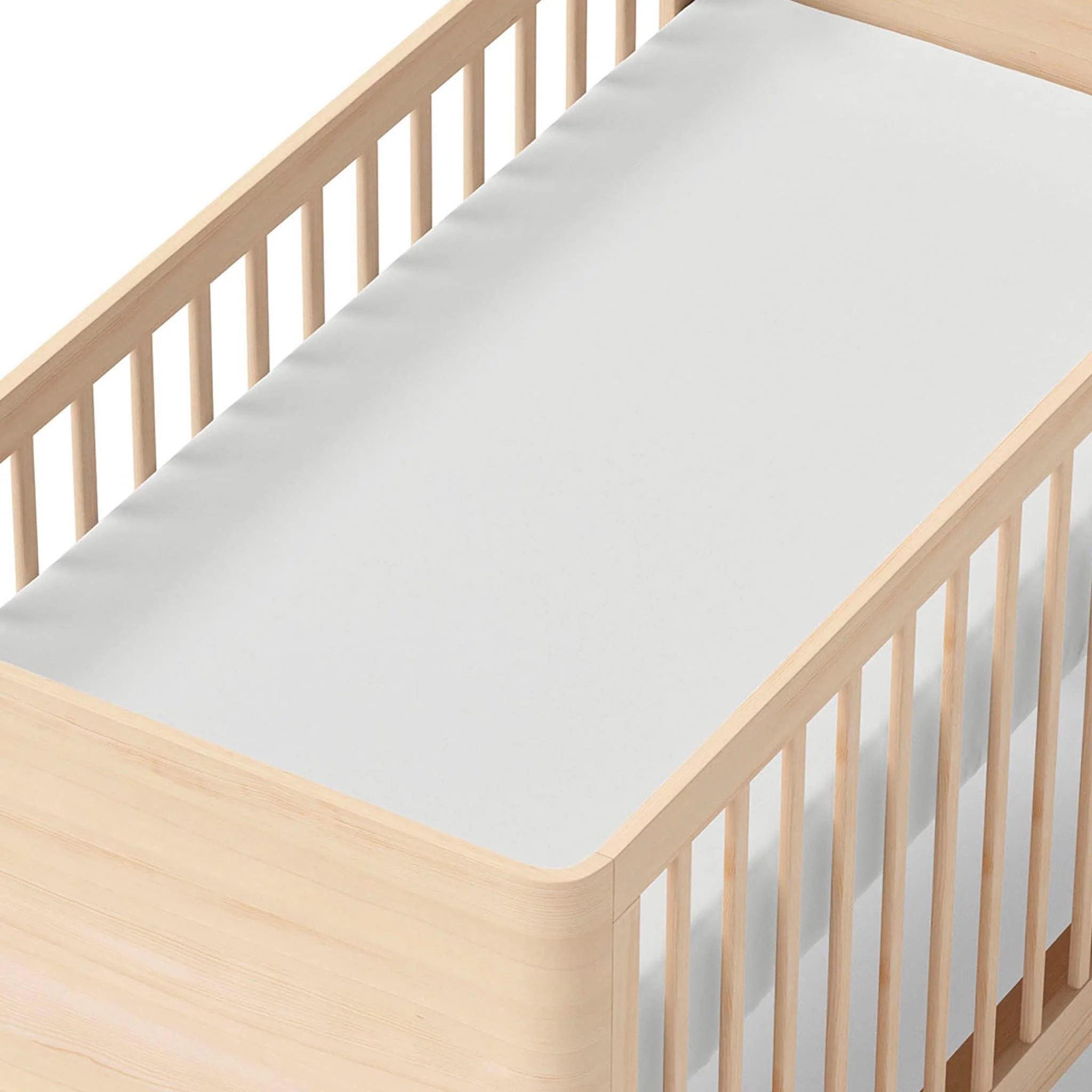 Drap Contour pour Lit de Bébé - Uni Blanc Ivoire - Image 3