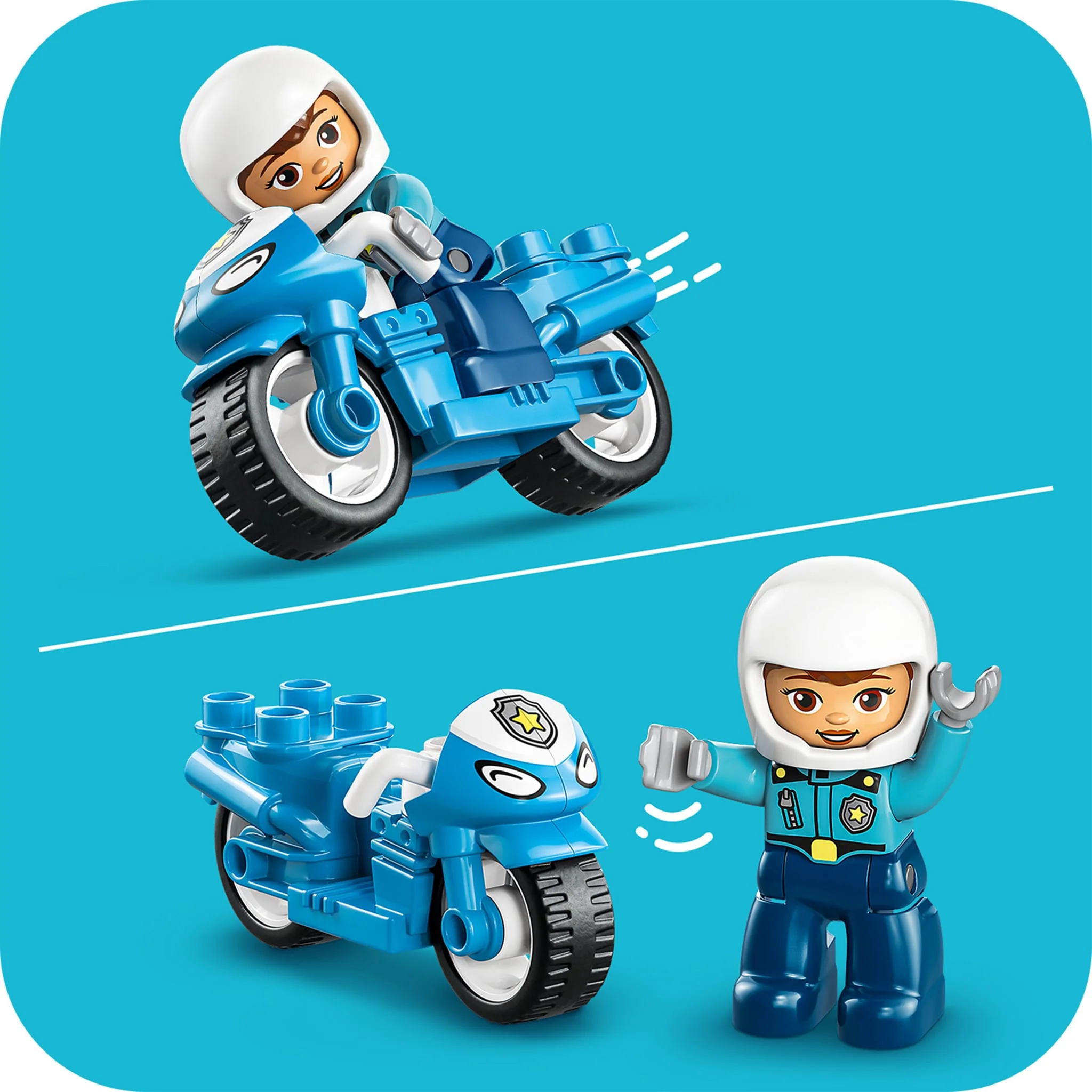 LEGO® DUPLO® Ma ville La moto de police bleue - Image 6