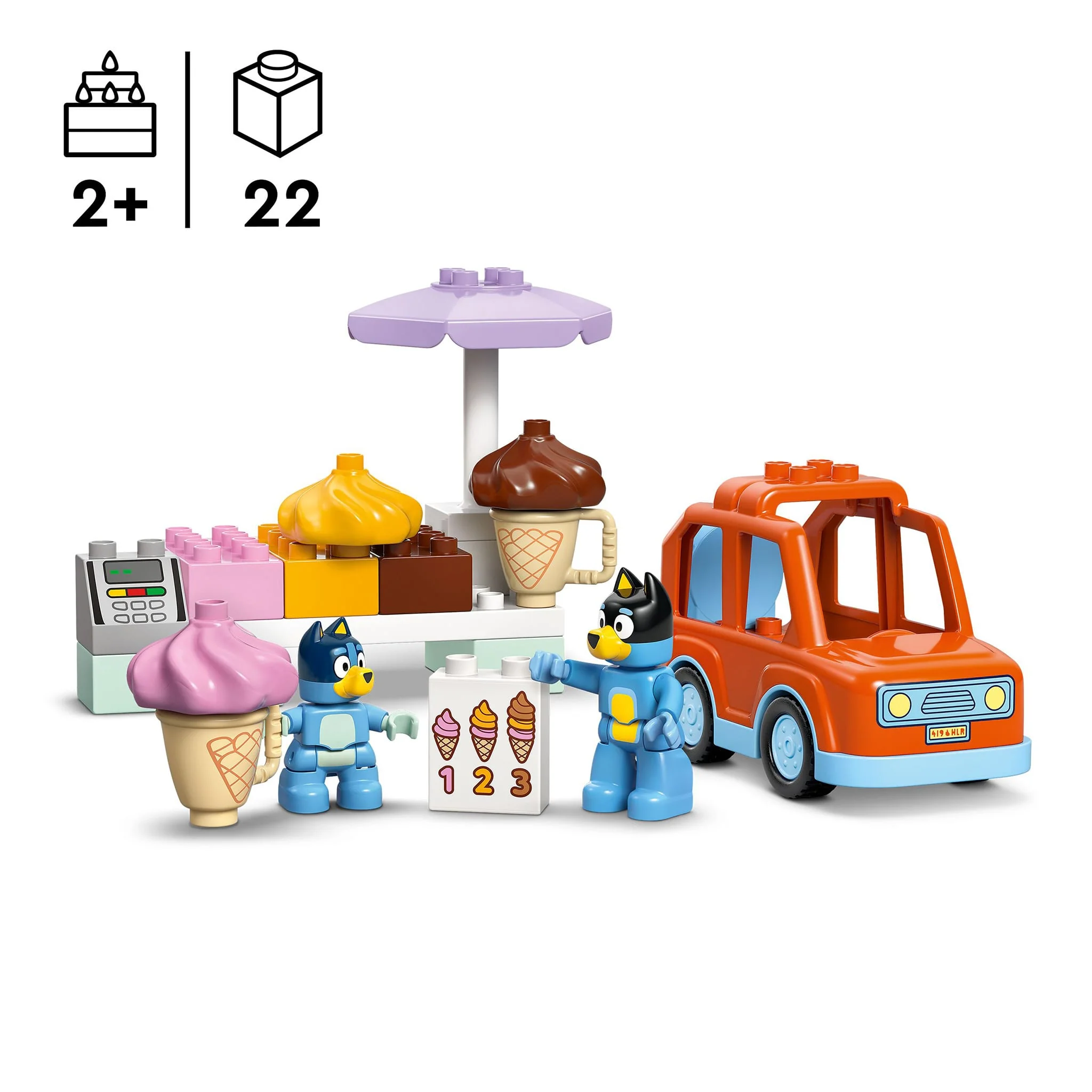 LEGO® DUPLO® La visite au comptoir de crème glacée avec Bluey - Image 7