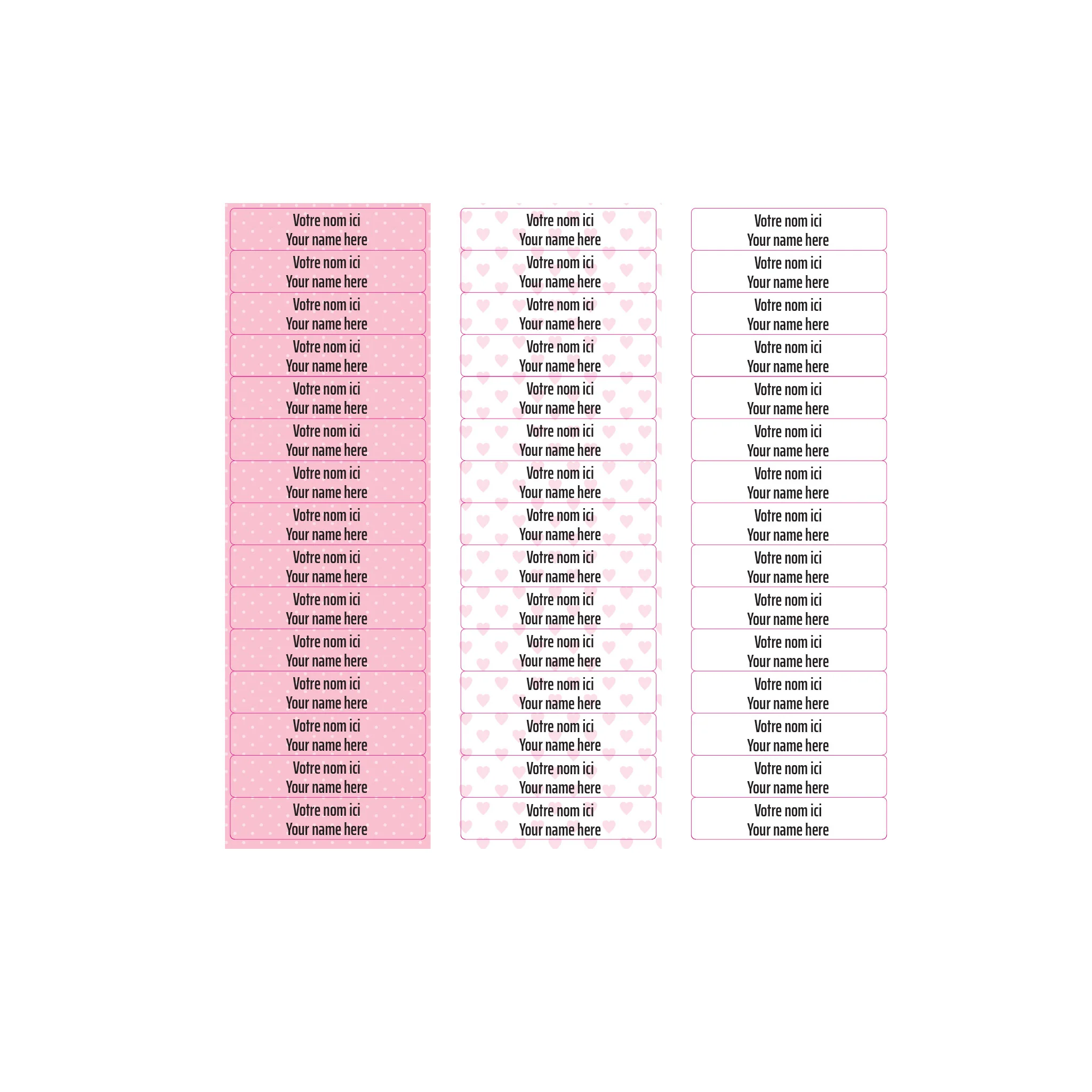 Étiquettes Essentiel - Scolaire rose - Image 4