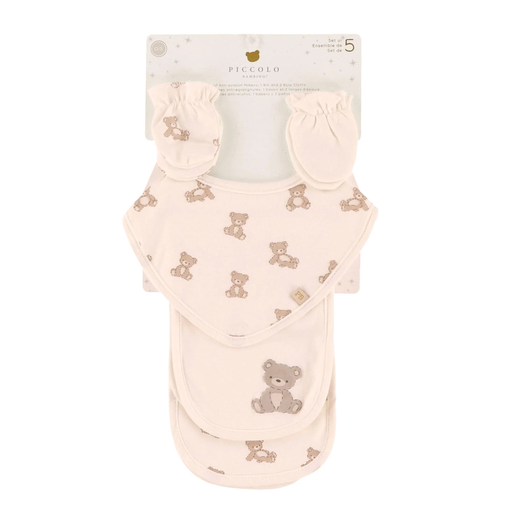 Ensemble Cadeau 5 morceaux - Ours Rose
