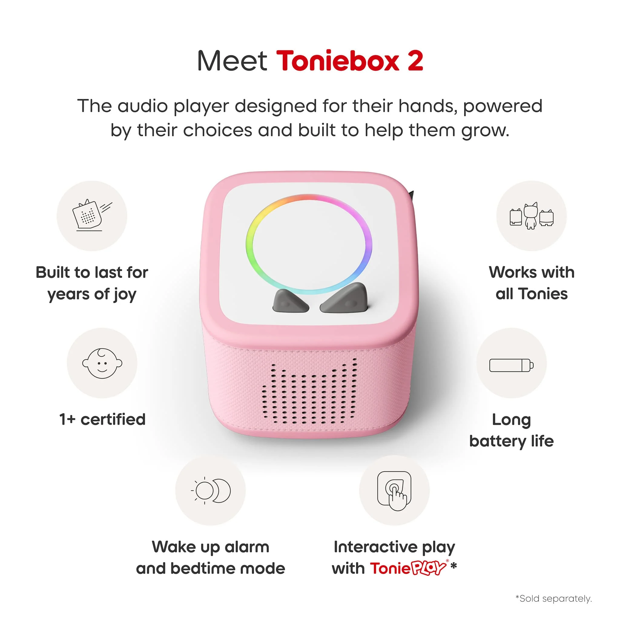 Toniebox 2 - Mon premier coffret - ROSE (bilingue) - Image 4