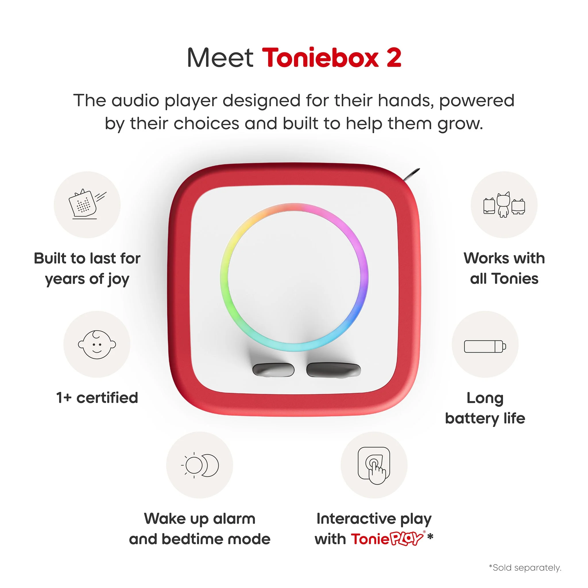Toniebox 2 - Mon premier coffret Playtime Puppy – Rouge (bilingue) - Image 4