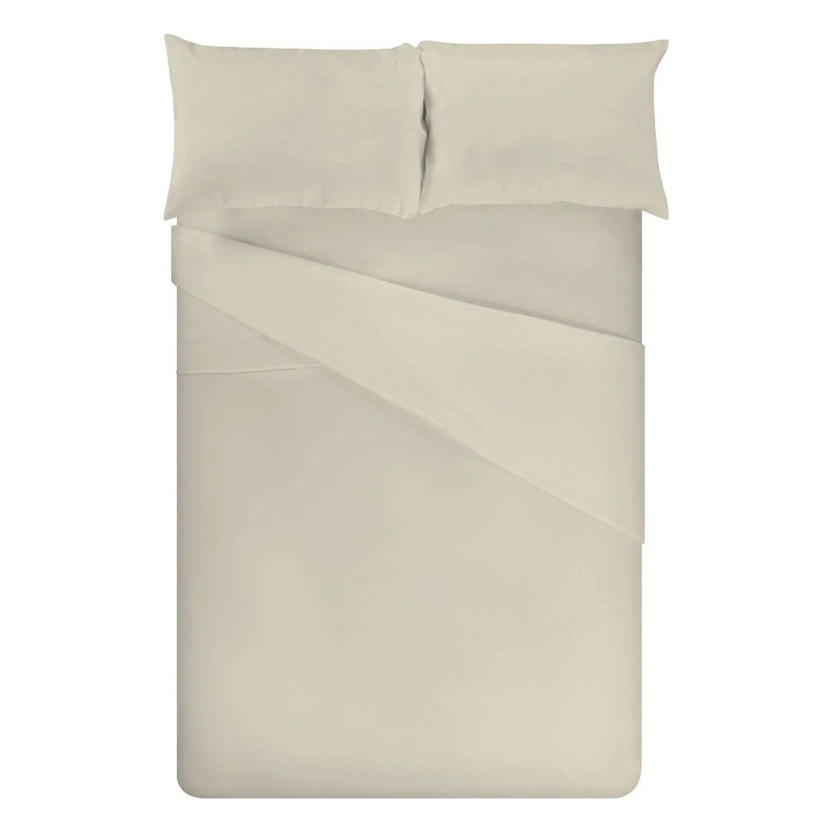 Ensemble Draps Flanelle Lit Double - Avoine - Image 3