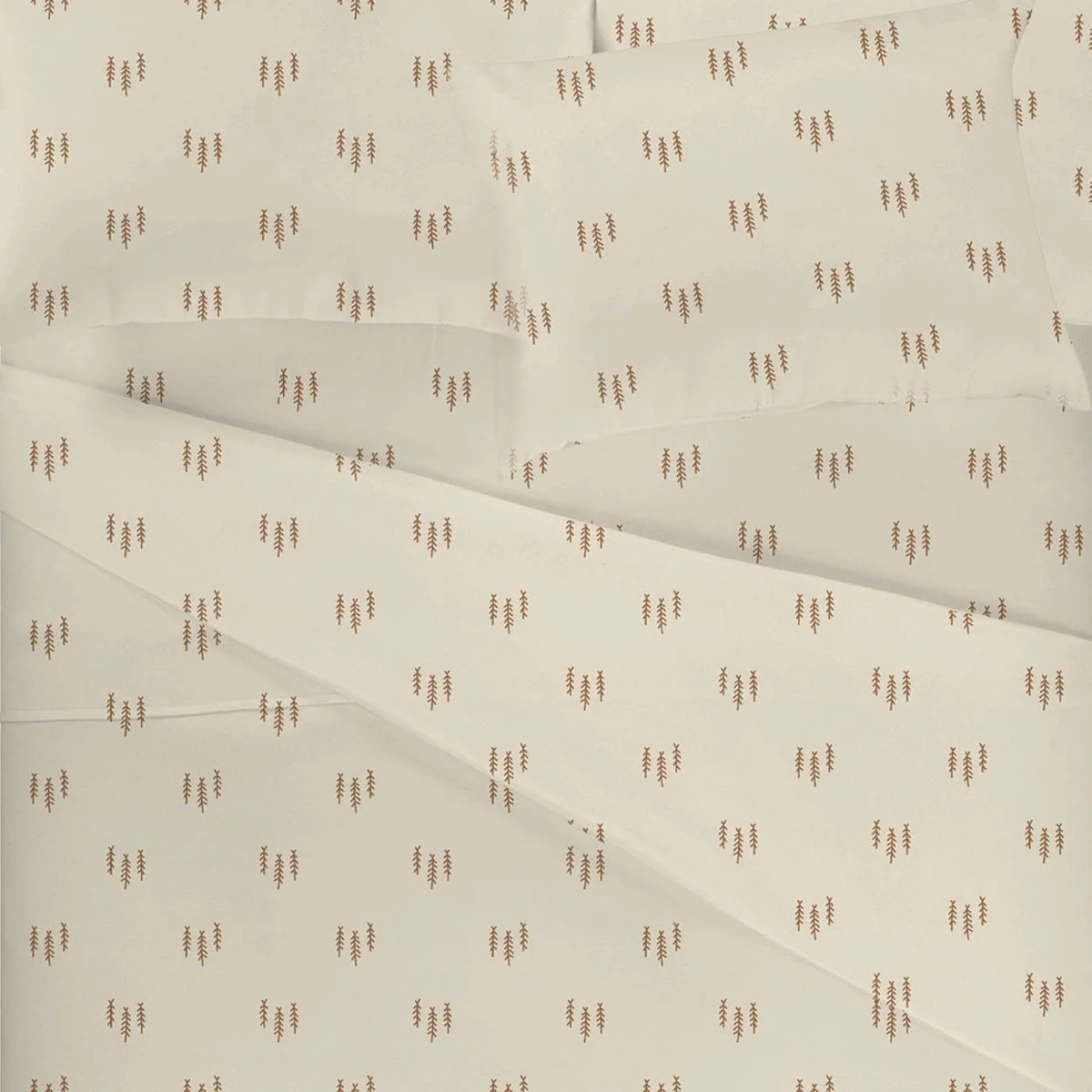 Ensemble Draps Flanelle Lit Double - Pins - Image 2