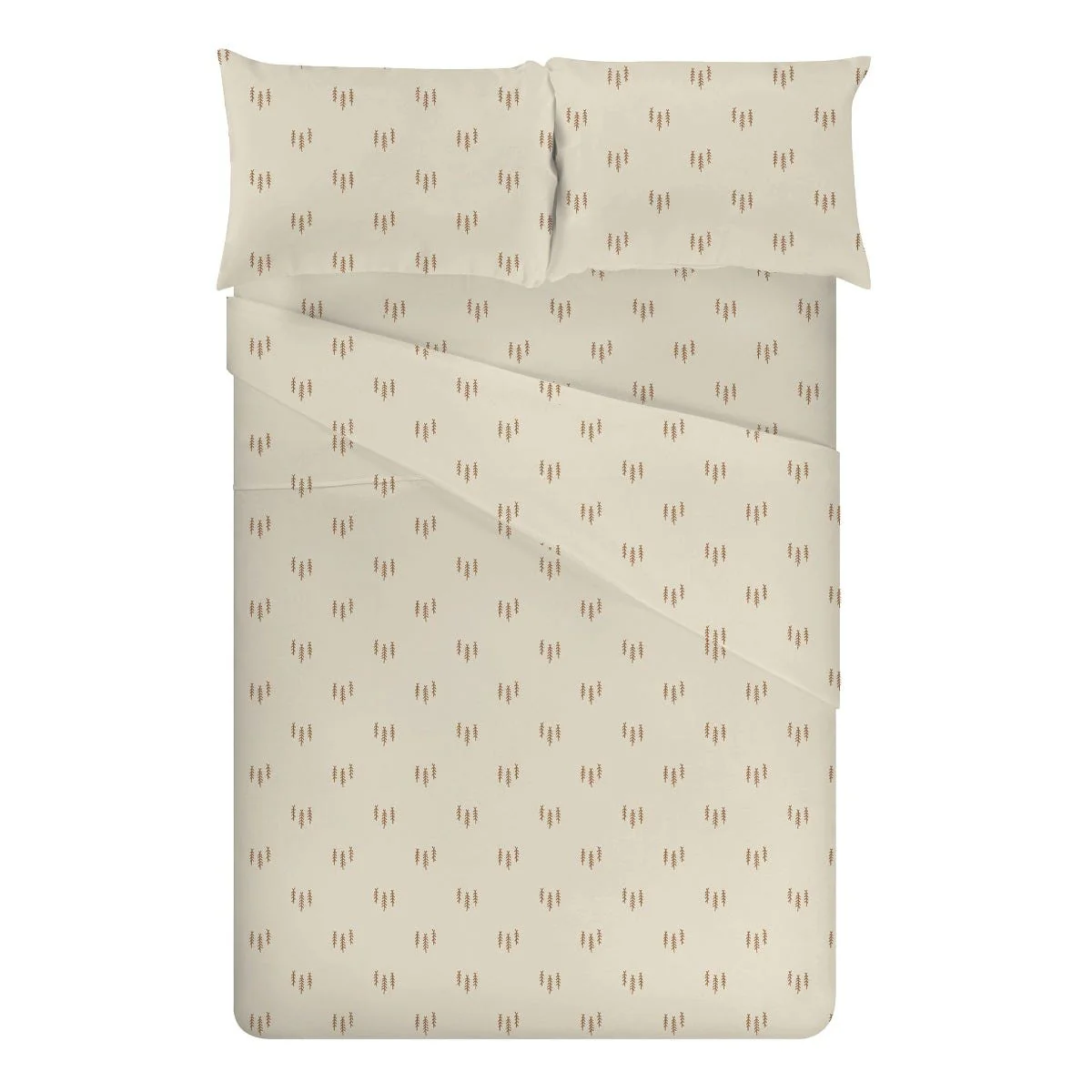 Ensemble Draps Flanelle Lit Double - Pins - Image 3