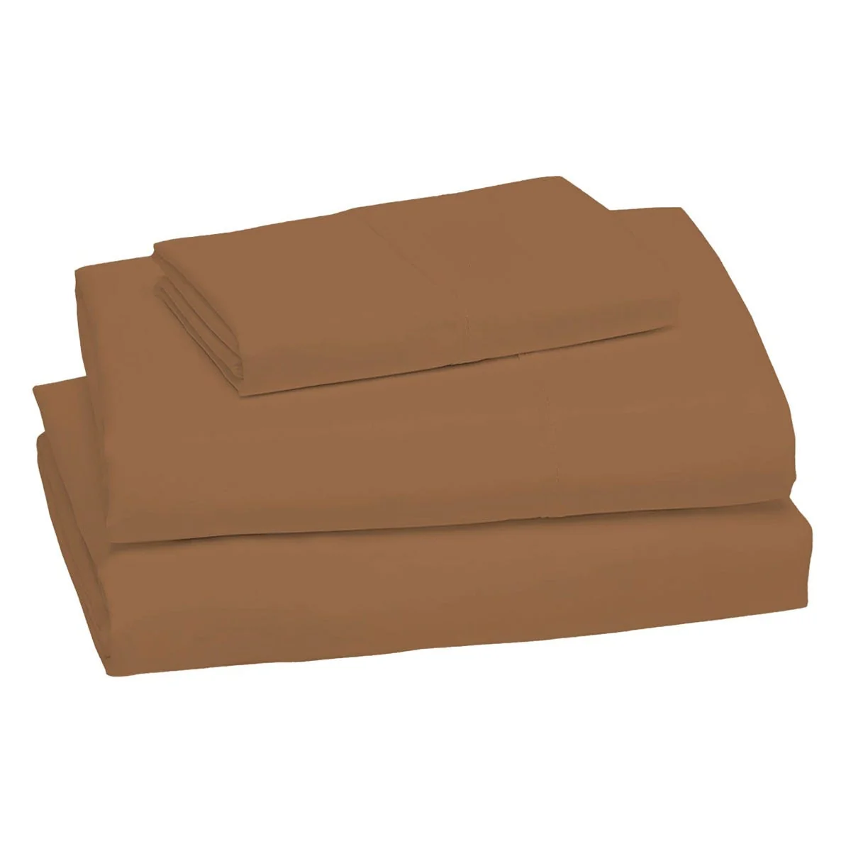 Ensemble Draps Flanelle Lit Simple - Uni Caramel - Image 6