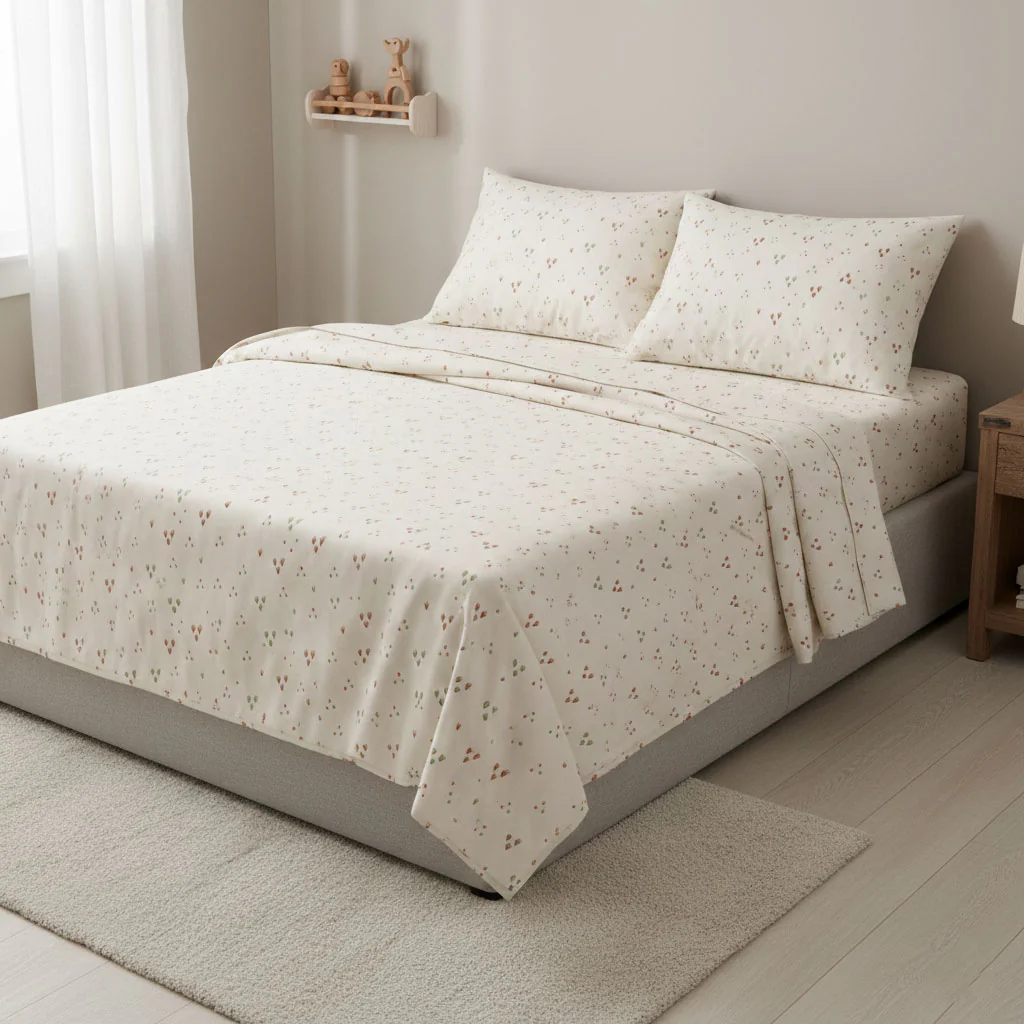 Ensemble Draps Lit Double - Herbes - Image 2