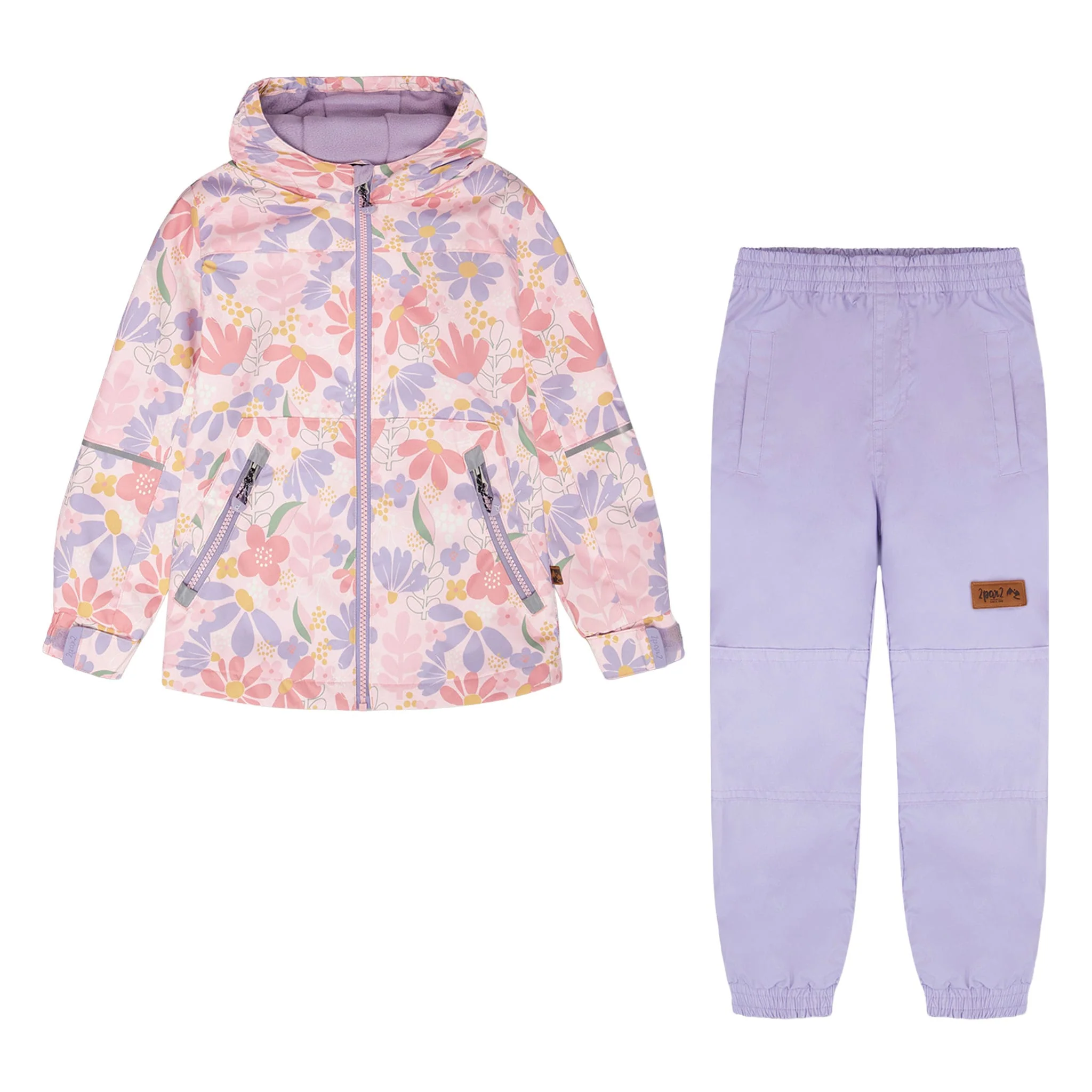 Ensemble Extérieur Deux Pièces Fleurs 2-6ans