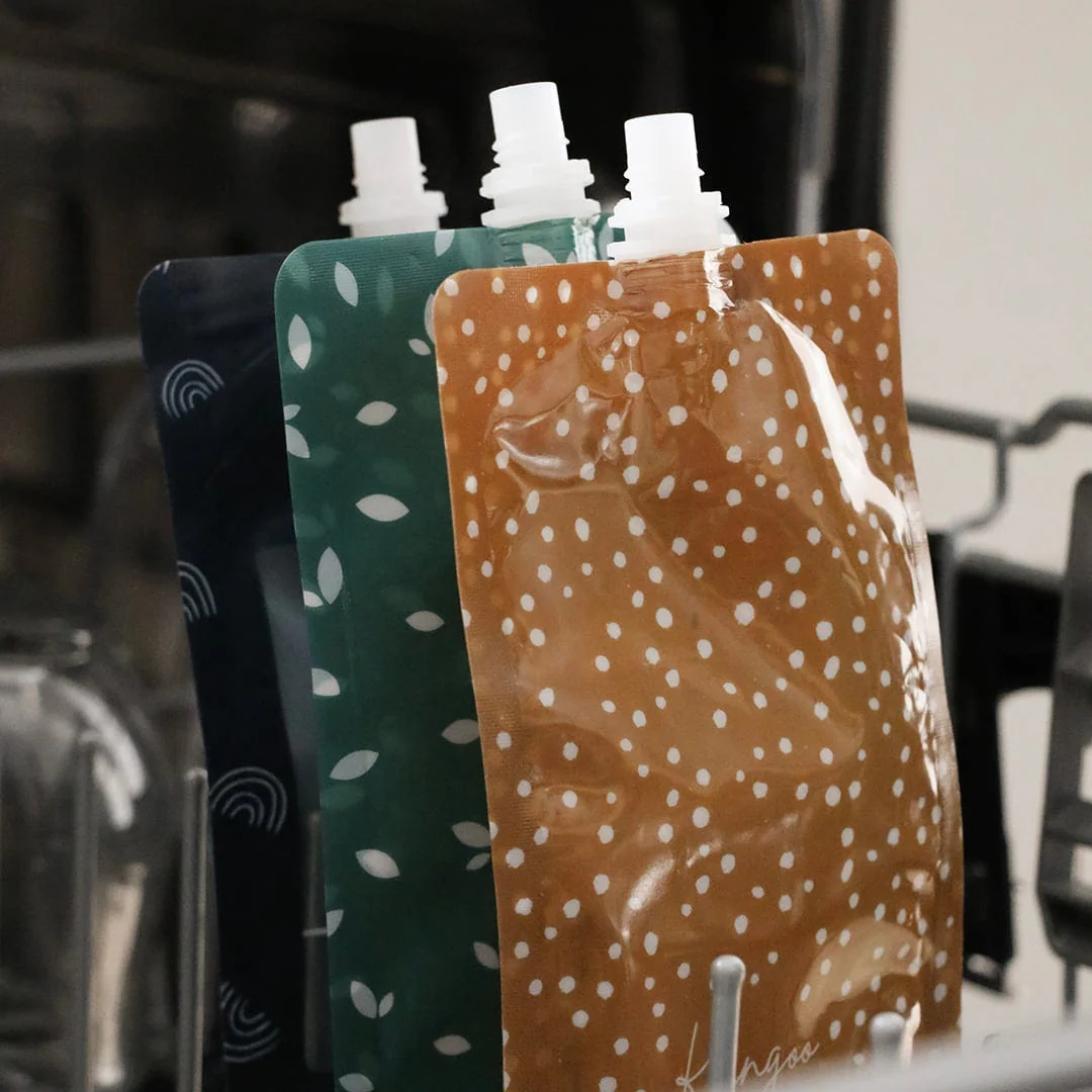 Pochettes à compote réutilisables Boho 6x (4oz) - Image 10