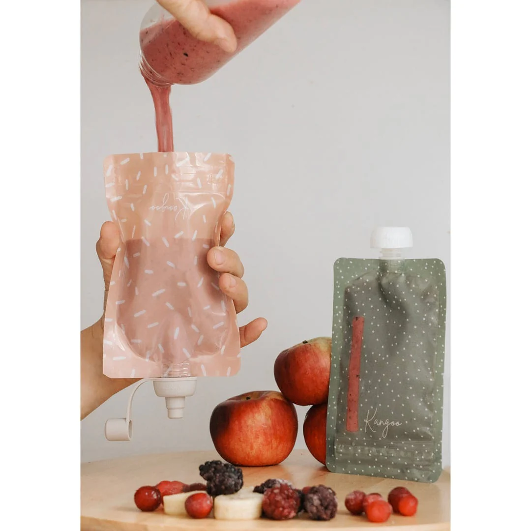 Pochettes à compote réutilisables Boho 6x (4oz) - Image 15
