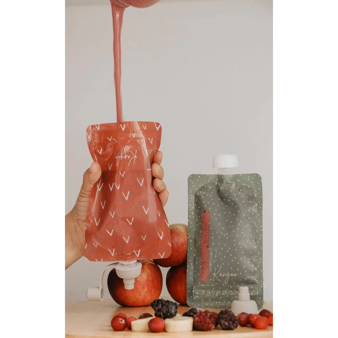 Pochettes à compote réutilisables Boho 6x (4oz) - Image 18
