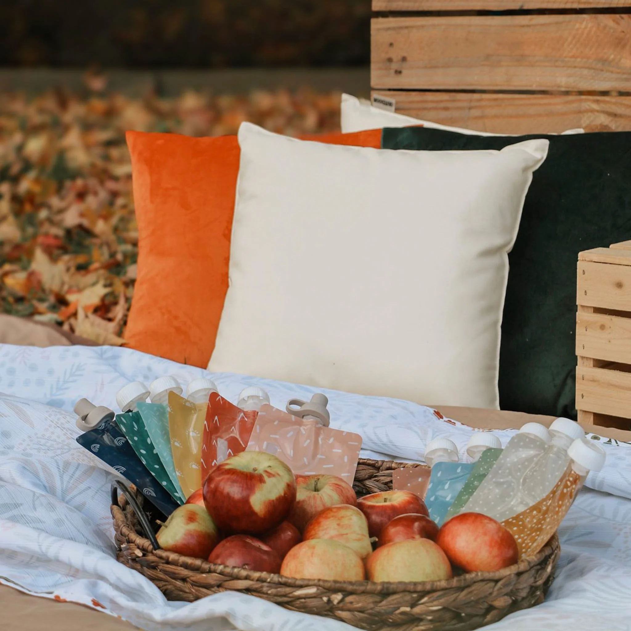 Pochettes à compote réutilisables Boho 6x (4oz) - Image 19