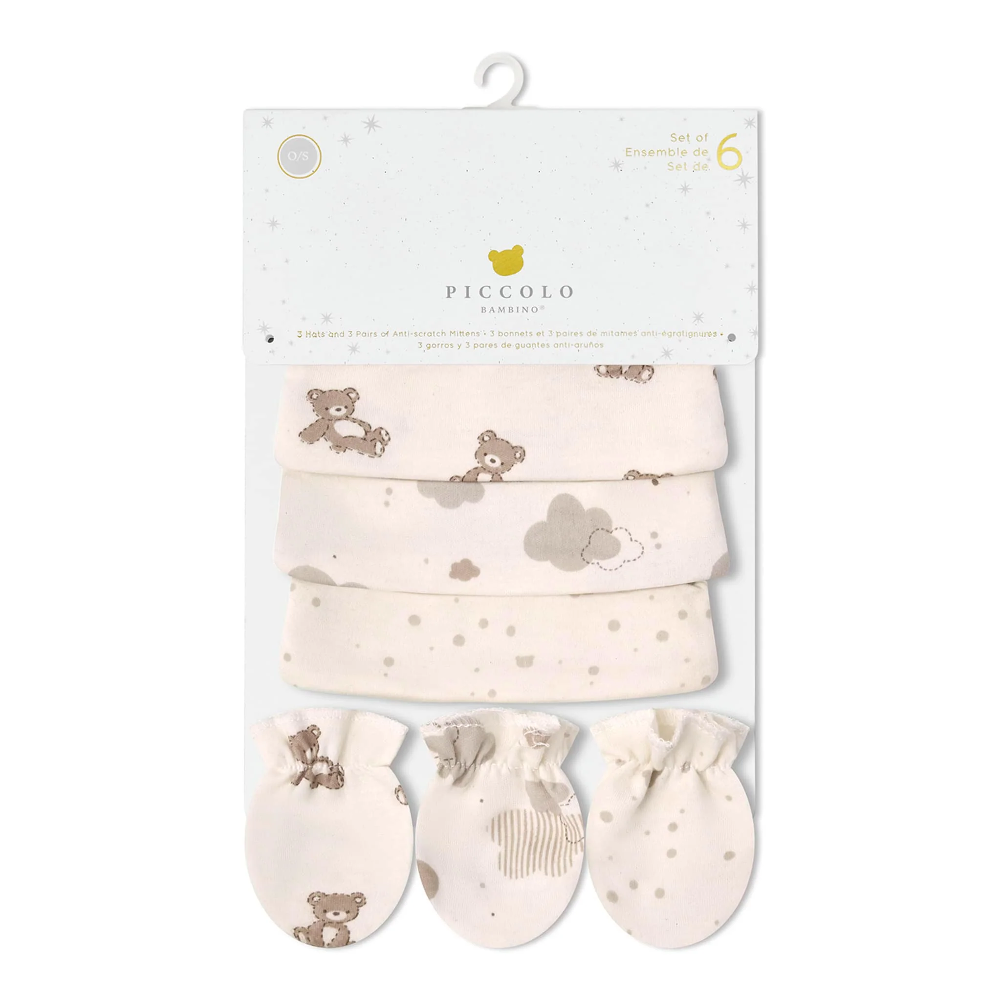 Ensemble 6 Morceaux Chapeaux & Mitaines - Rose