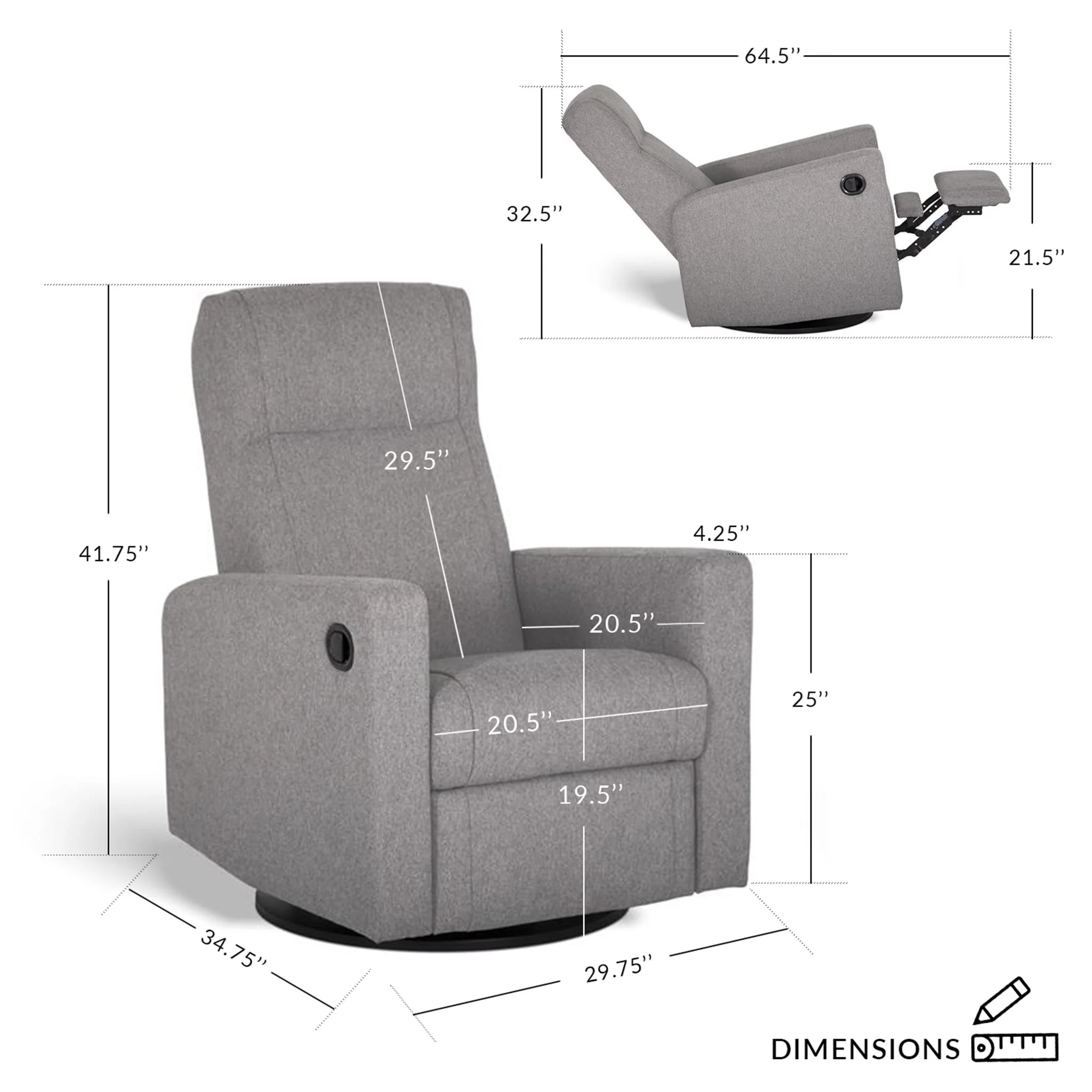 Fauteuil Berçant et Pivotant Nelly - Beyond Sheep Crème avec Mécanisme Électrique - Image 4