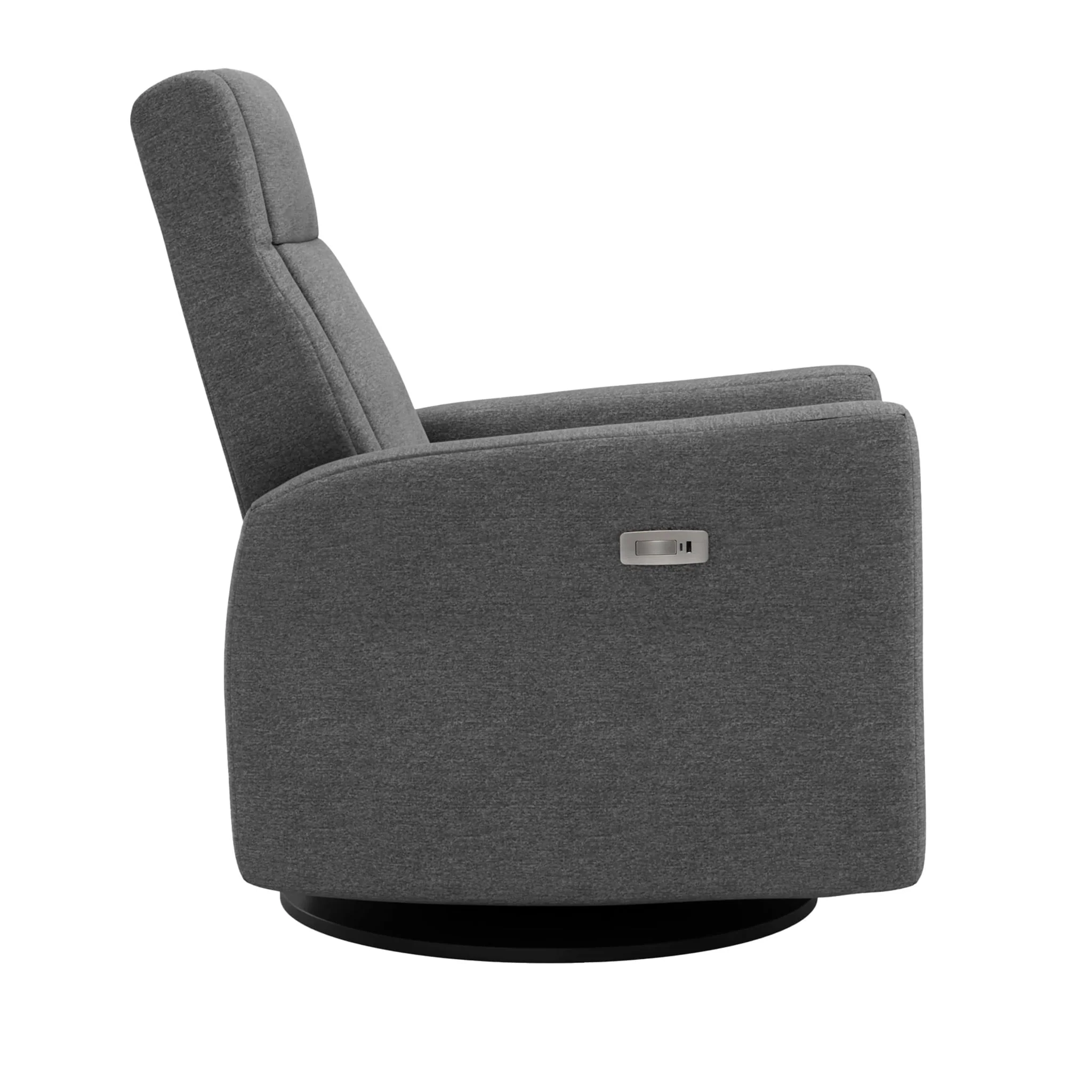 Fauteuil Berçant et Pivotant Nelly - Nexus Charcoal / Noir avec Mécanisme Électrique - Image 2