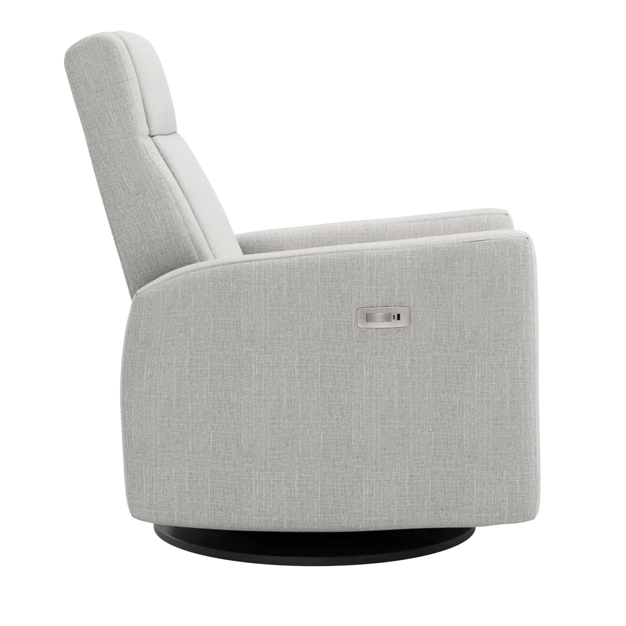 Fauteuil Berçant et Pivotant Nelly - Nubia Silver / Noir avec Mécanisme Électrique - Image 2
