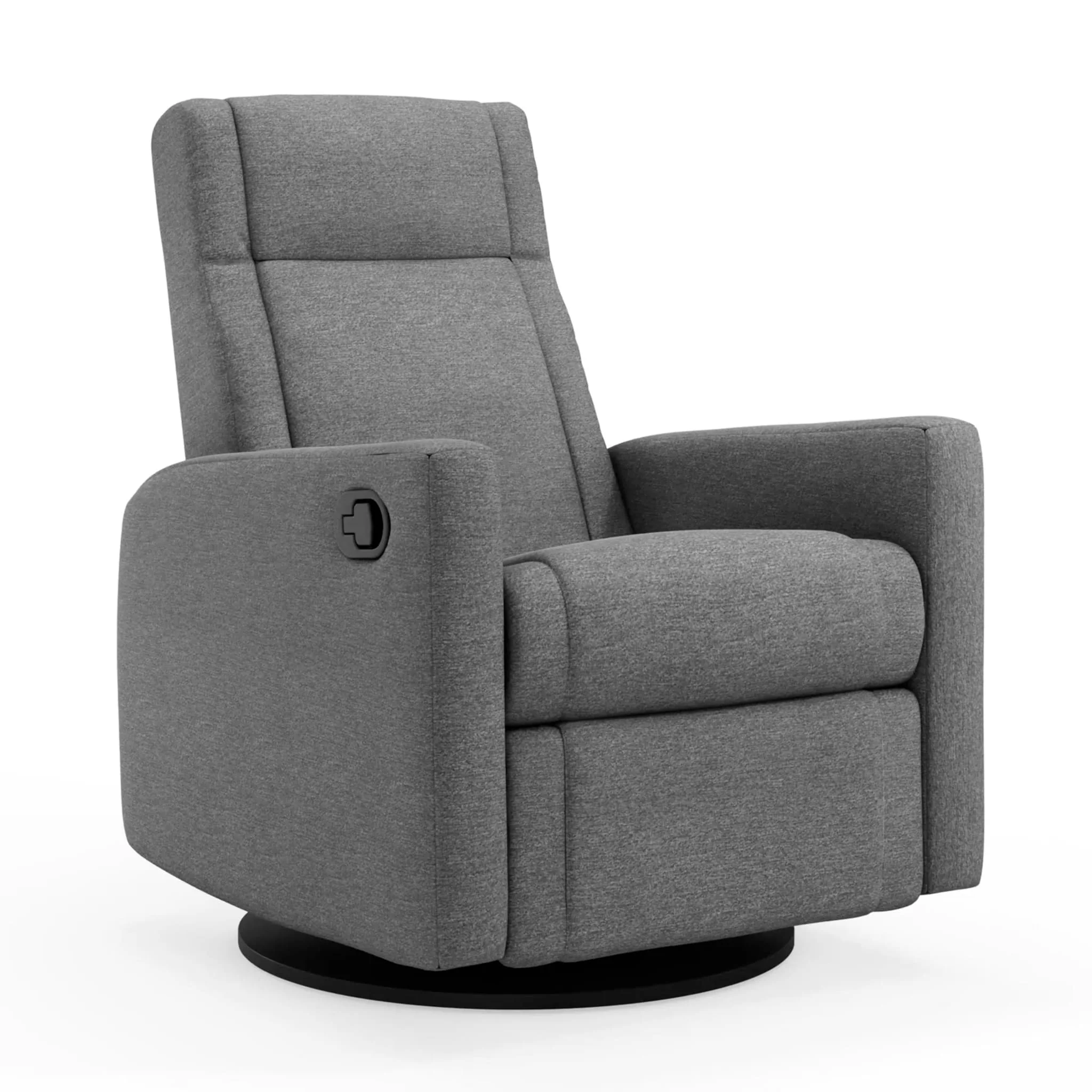 Fauteuil Berçant et Pivotant Nelly - Nexus Charcoal / Noir
