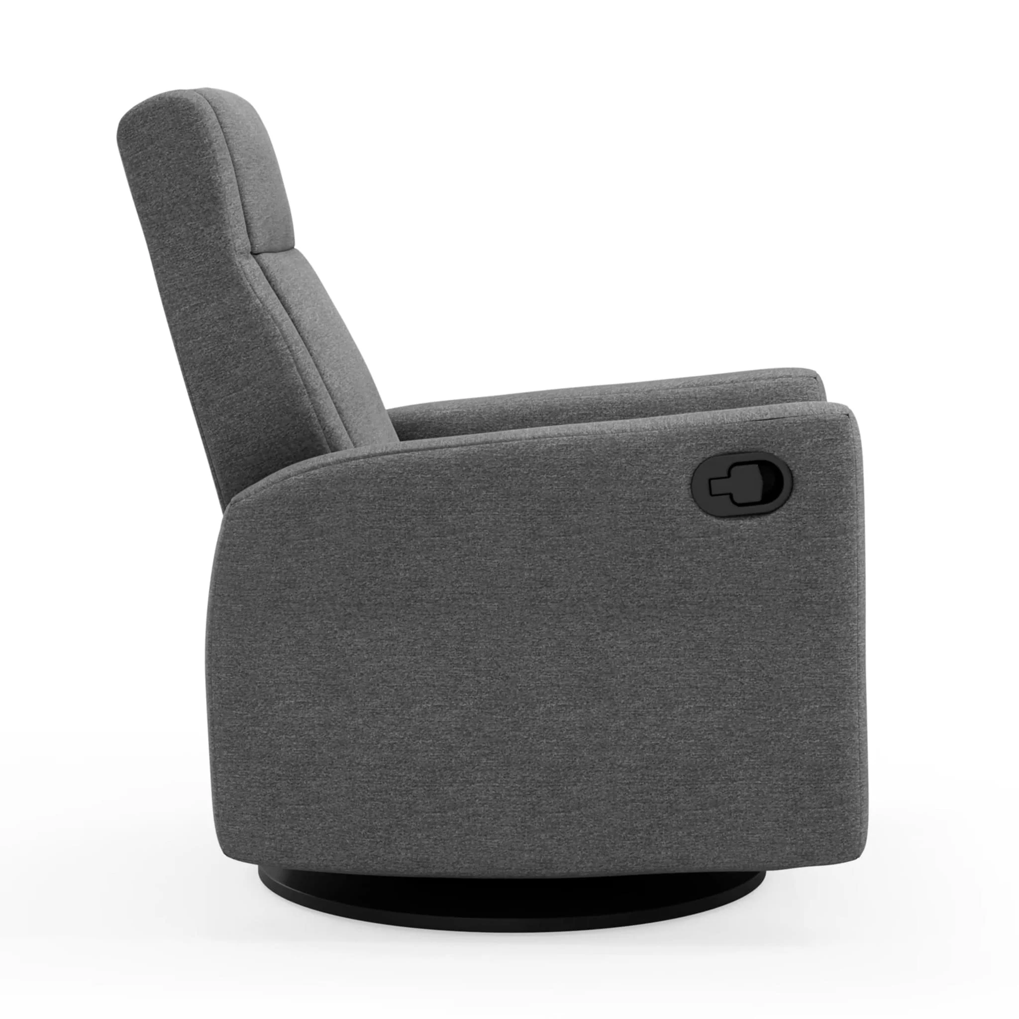 Fauteuil Berçant et Pivotant Nelly - Nexus Charcoal / Noir - Image 3