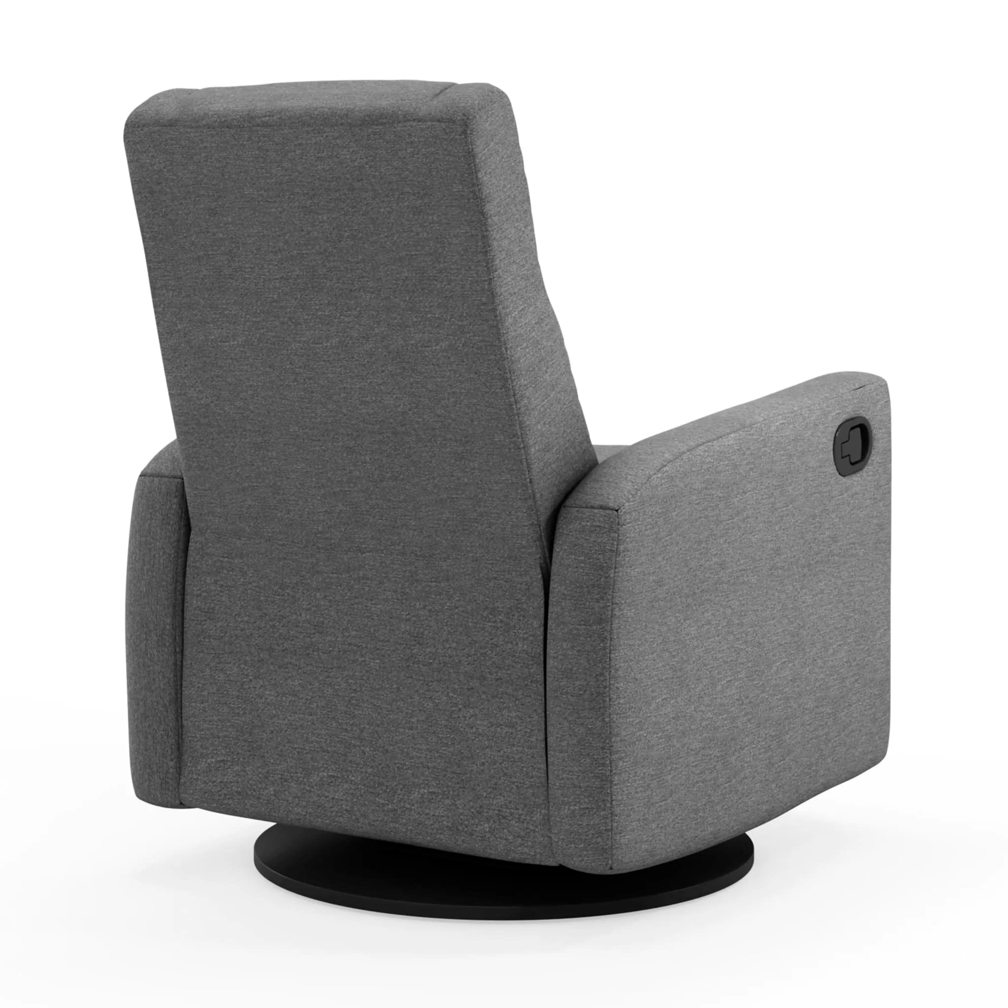 Fauteuil Berçant et Pivotant Nelly - Nexus Charcoal / Noir - Image 4