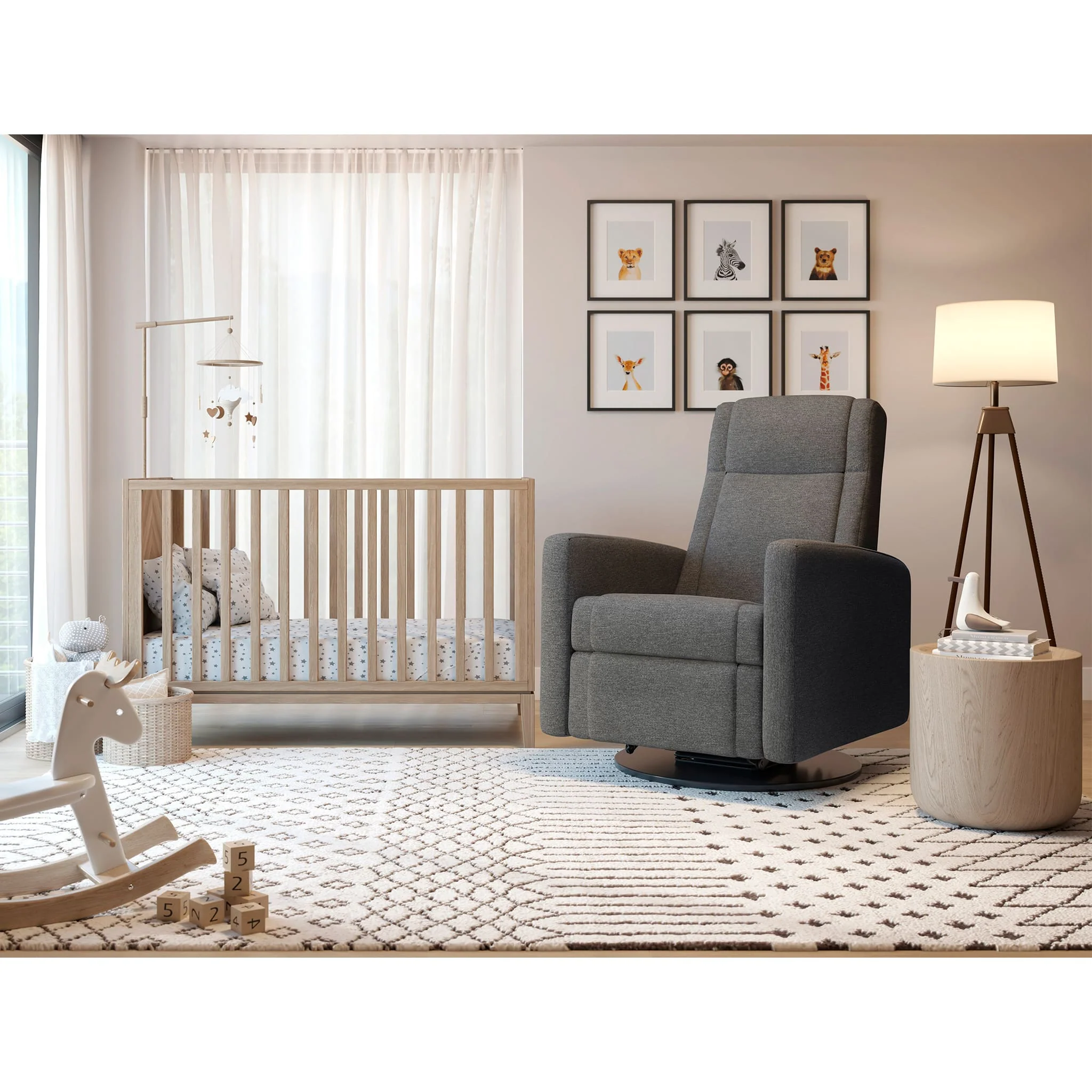 Fauteuil Berçant et Pivotant Nelly - Nexus Charcoal / Noir - Image 9