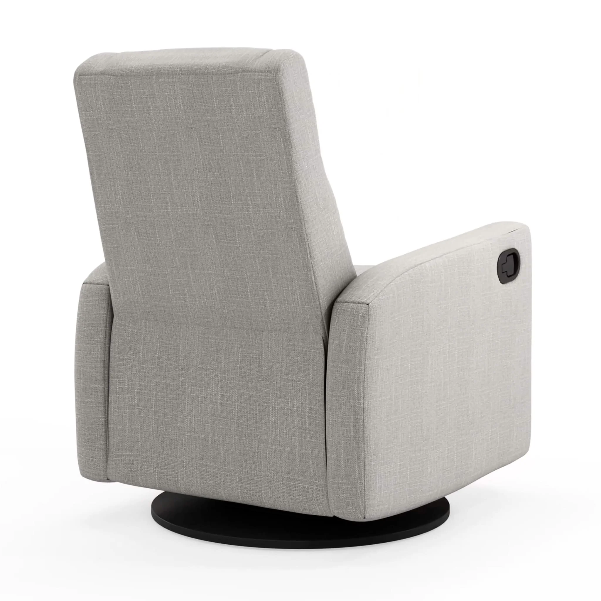 Fauteuil Berçant et Pivotant Nelly - Nubia Silver / Noir - Image 4
