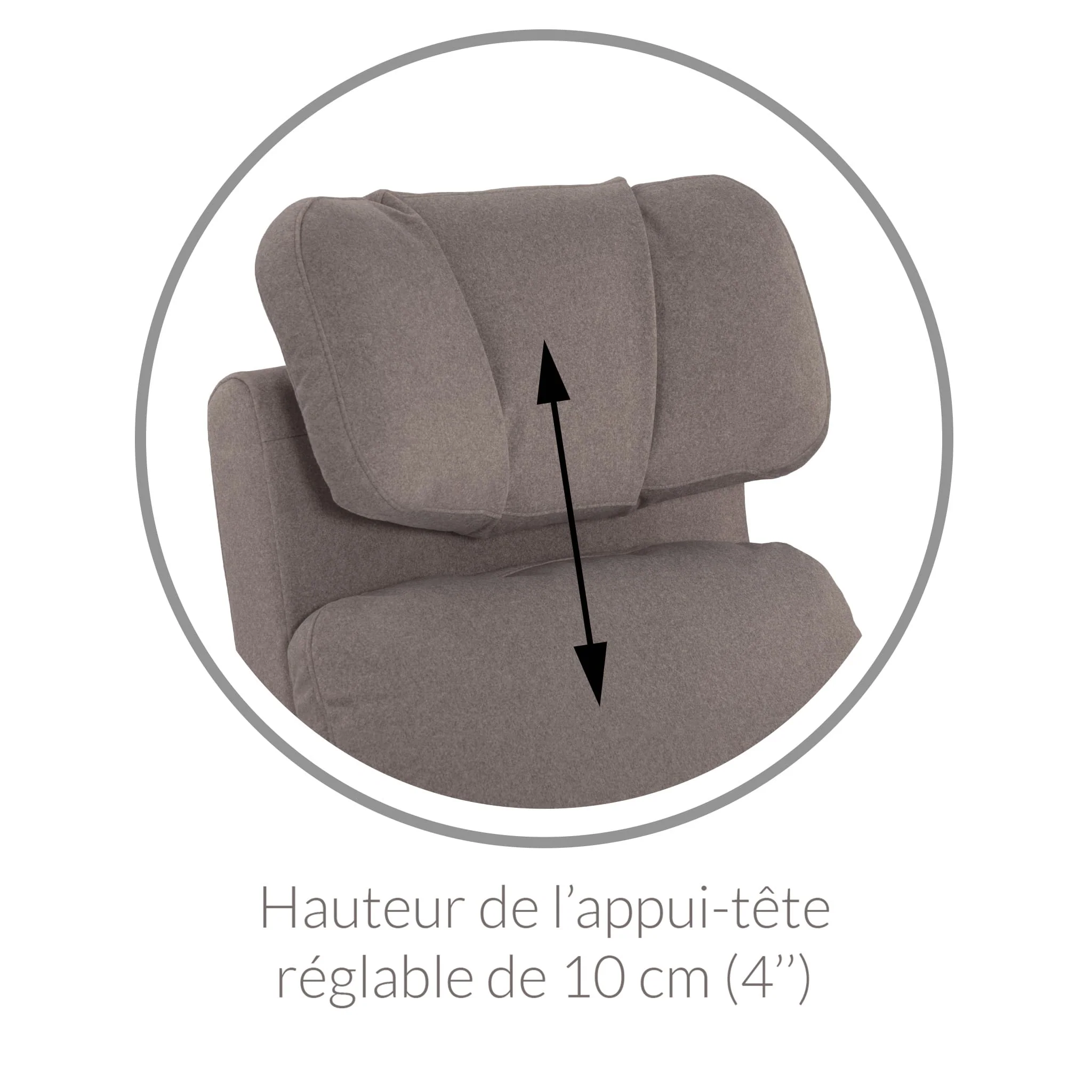 Fauteuil Berçant Inclinable Pivotant Hailey - Henequen (Tissu anti-tache) - Image 10