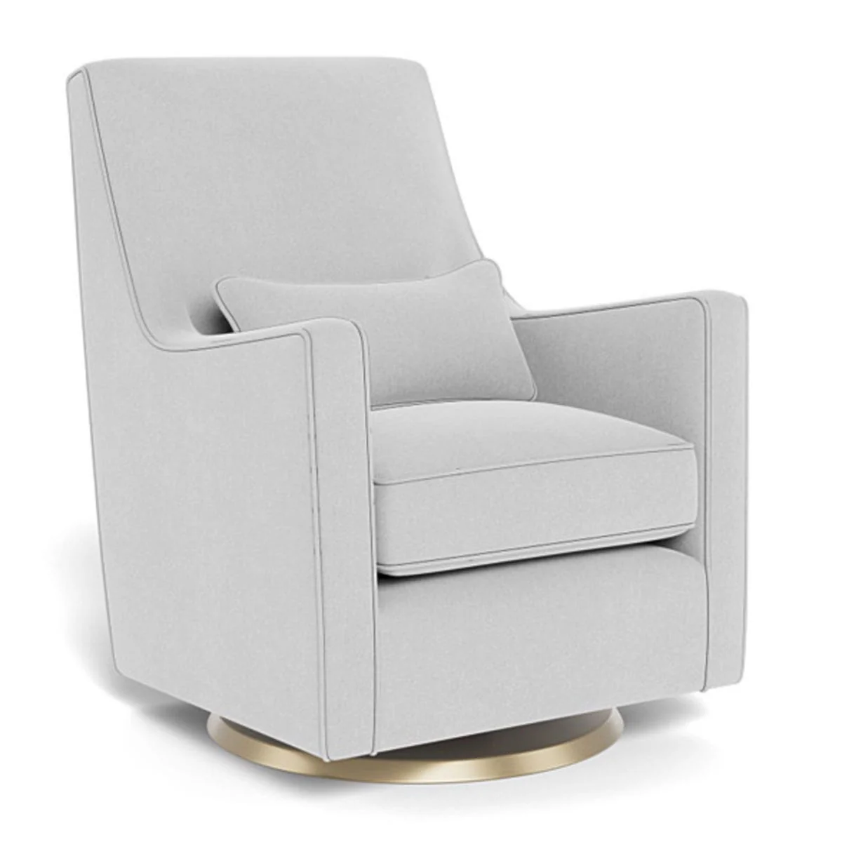Fauteuil Berçant et Pivotant Luca - Ash / Or