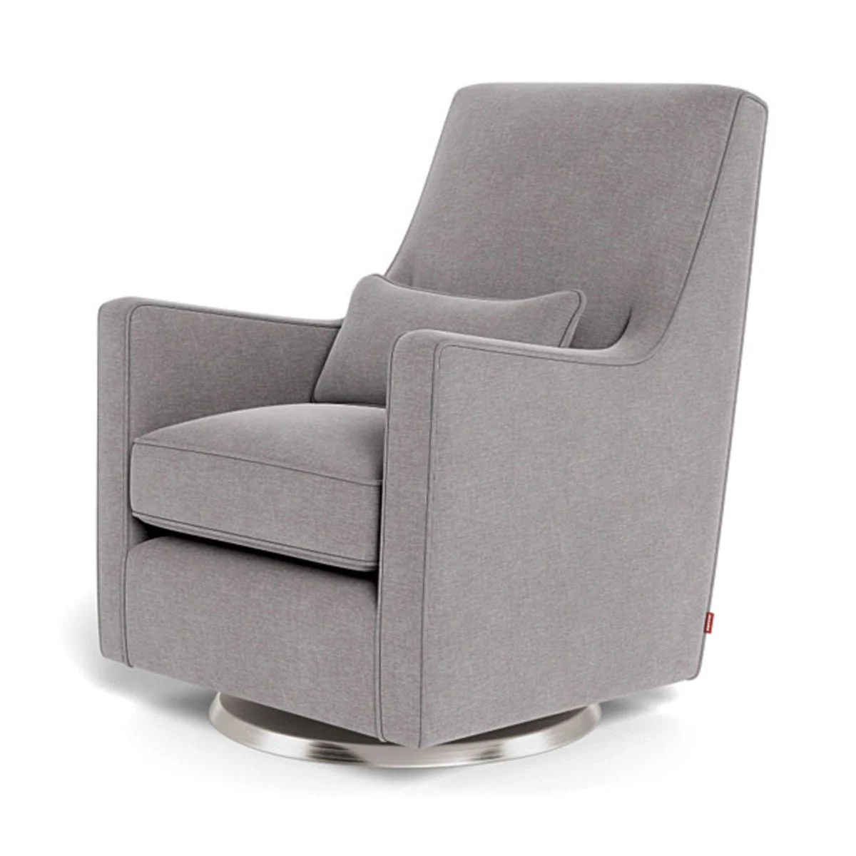 Fauteuil Berçant et Pivotant Luca - Pebble Gris / Argent - Image 2