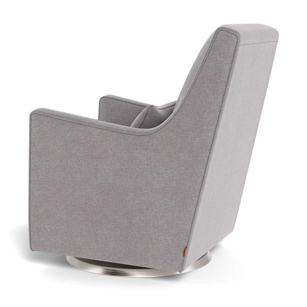 Fauteuil Berçant et Pivotant Luca - Pebble Gris / Argent - Image 3
