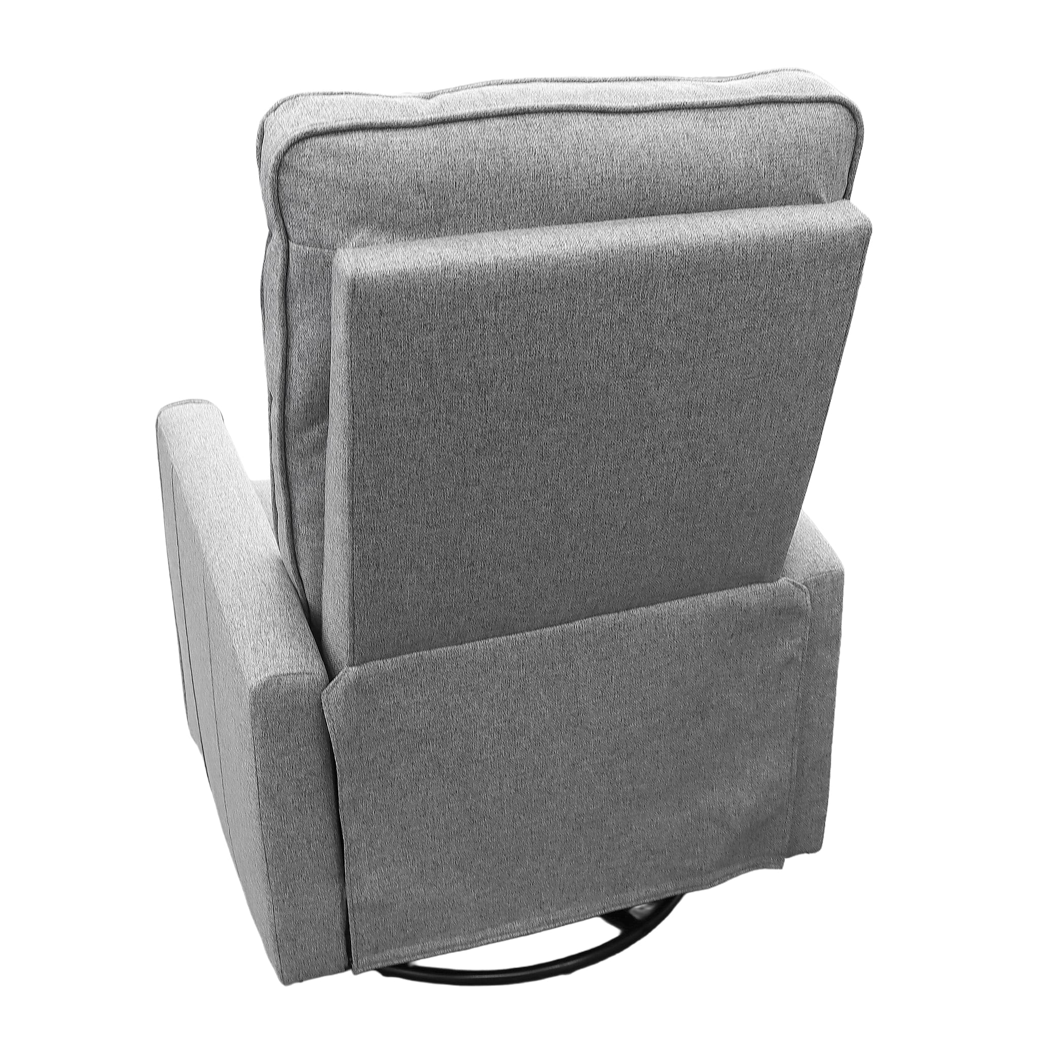 Fauteuil Berçant Pivotant et Inclinable - Tweed Gris - Image 6