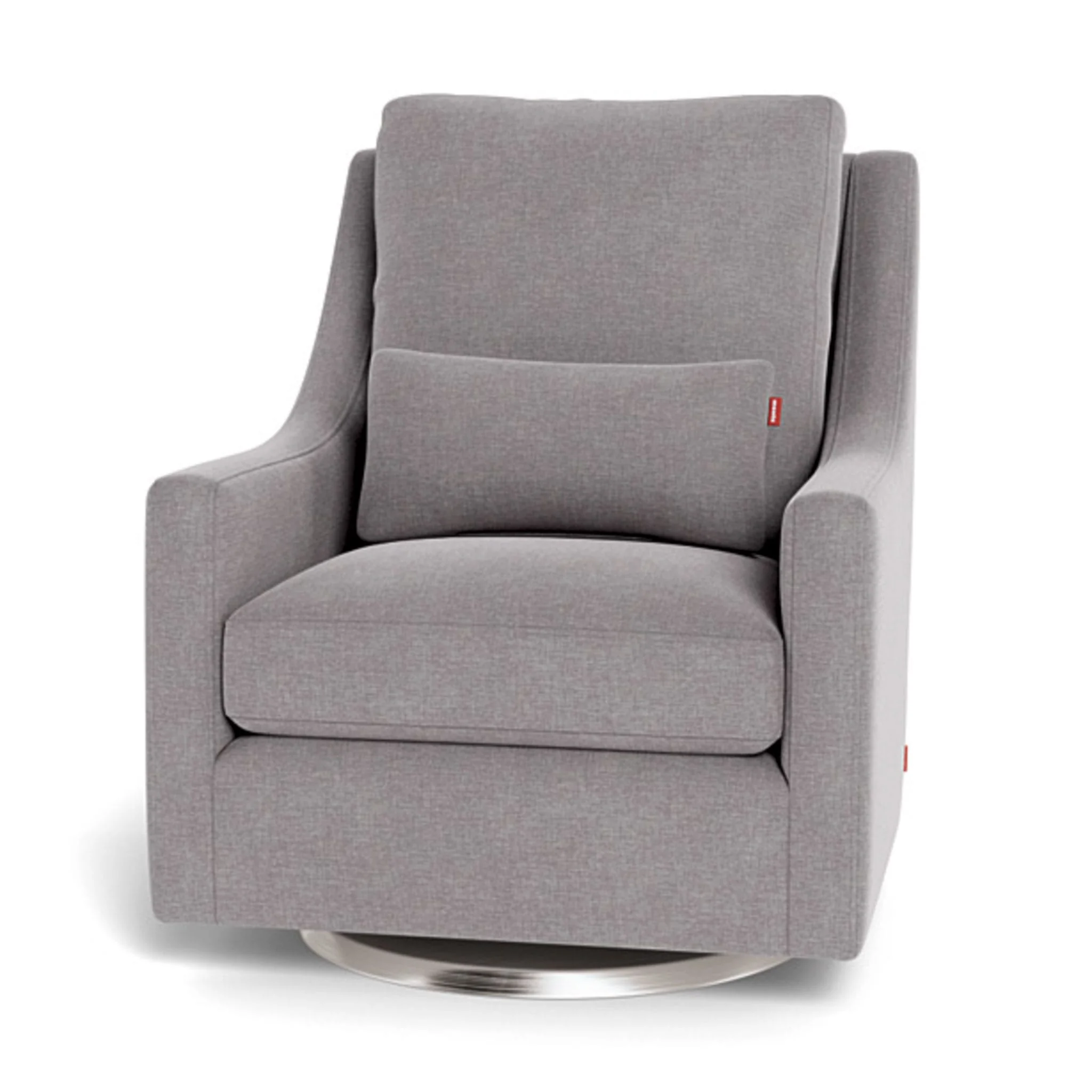 Fauteuil Berçant et Pivotant Vera - Pebble Gris / Argent - Image 4