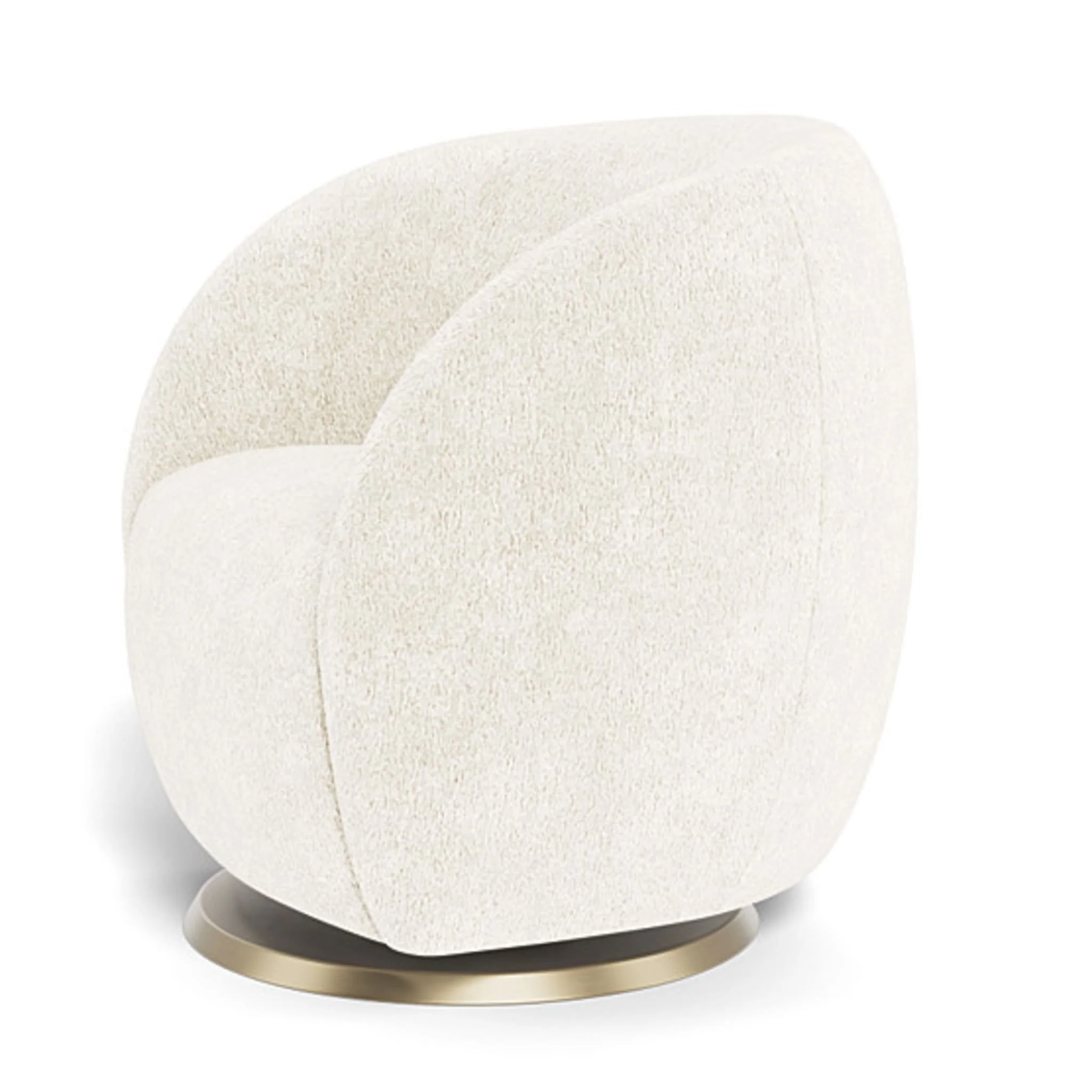 Fauteuil Berçant et Pivotant Gem - Sheepskin / Or - Image 5