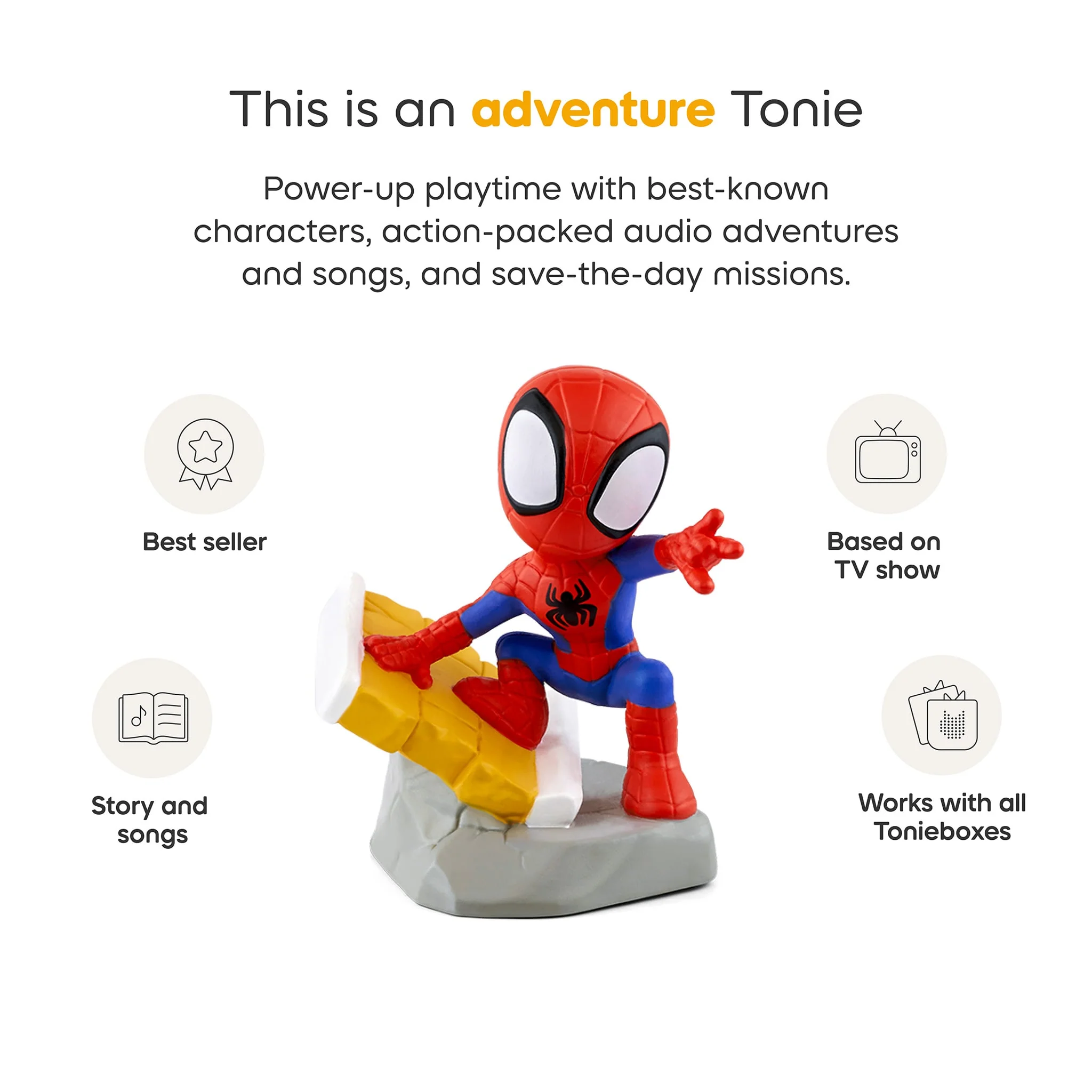 MARVEL Spidey and His Amazing Friends: Spidey Tonie Figurine (Anglais) - Image 3