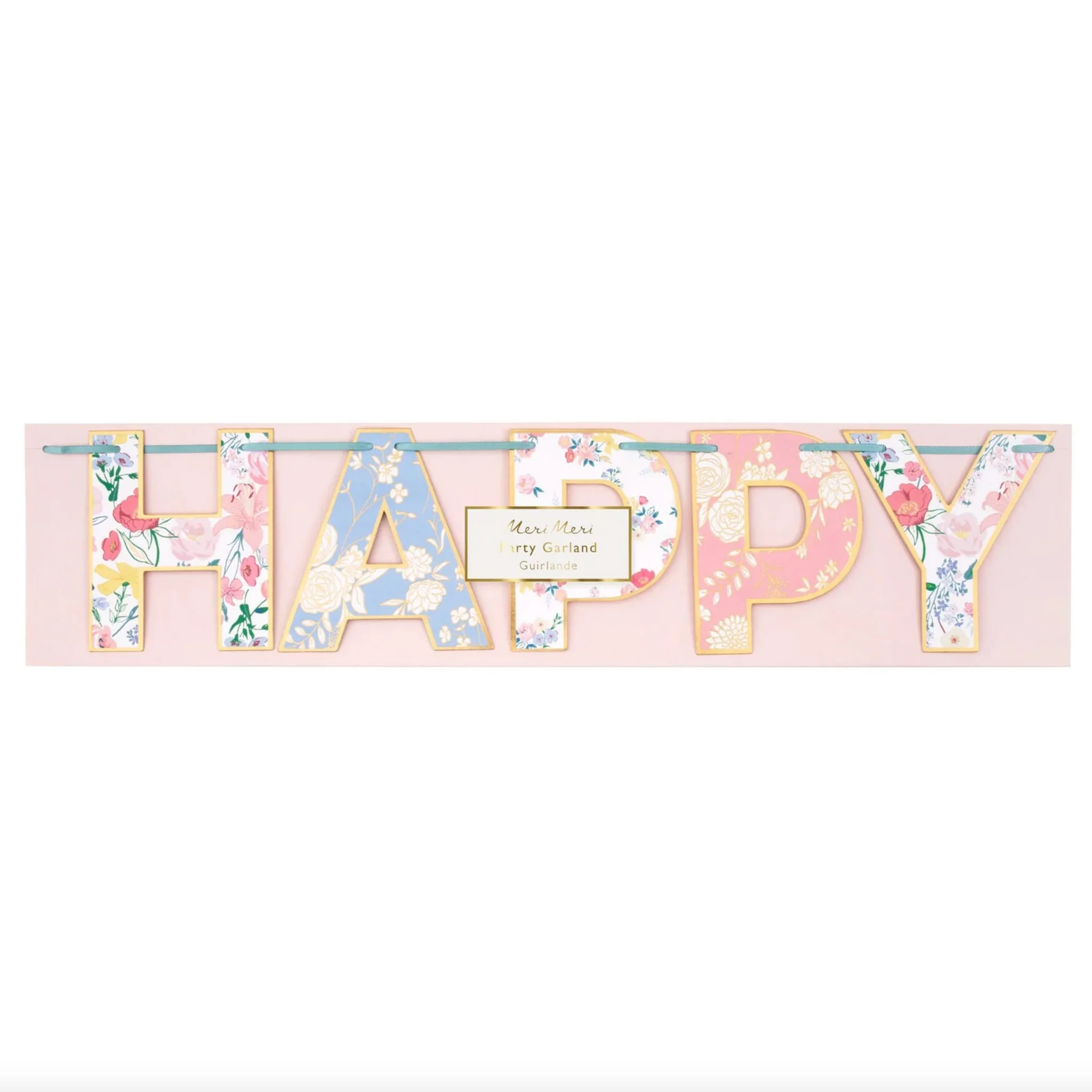 Guirlande Happy Birthday - Jardin Anglais Fleurs - Image 3
